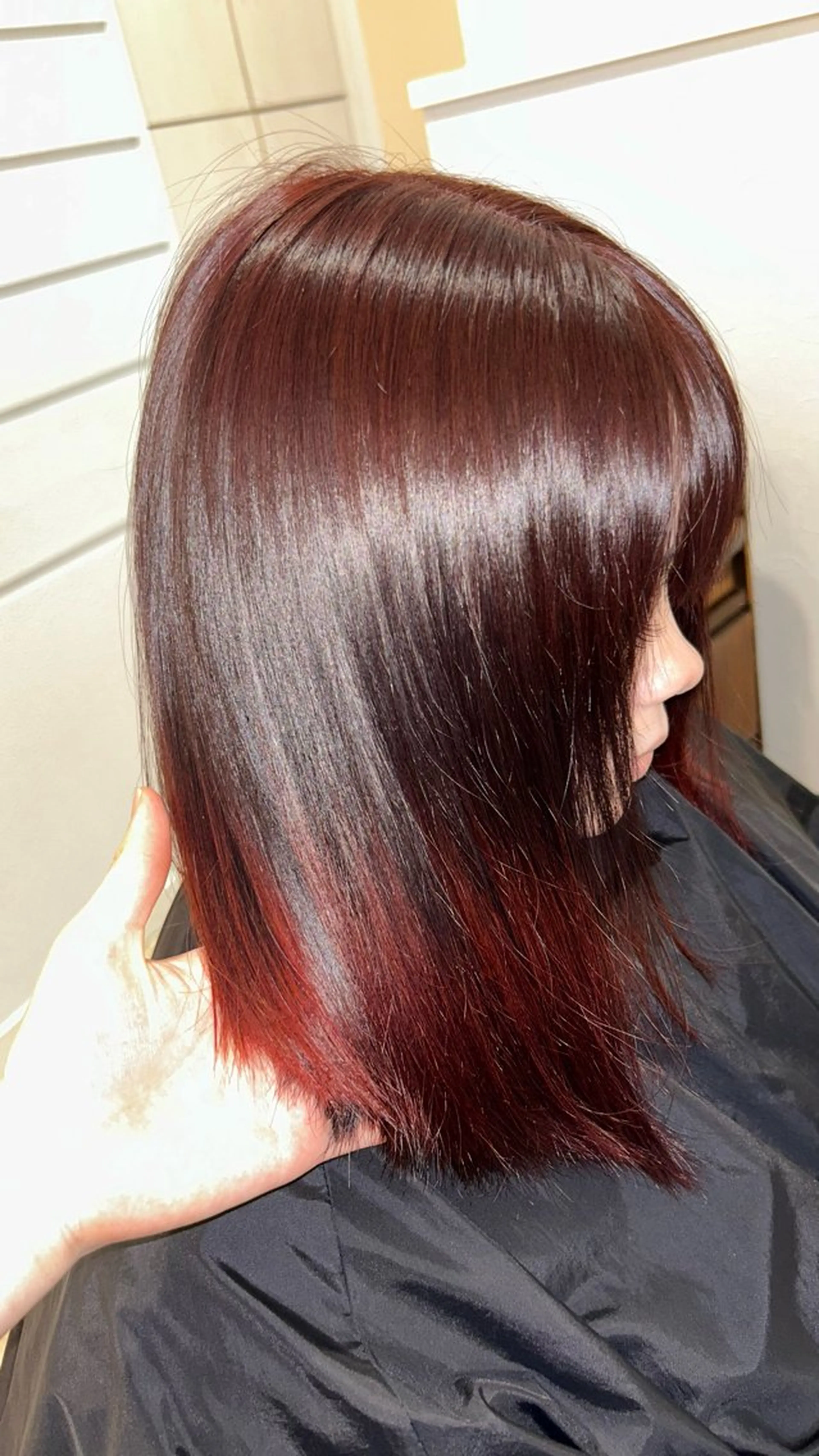 ミディアム ヘアカラー 平井 咲紀のヘアスタイル