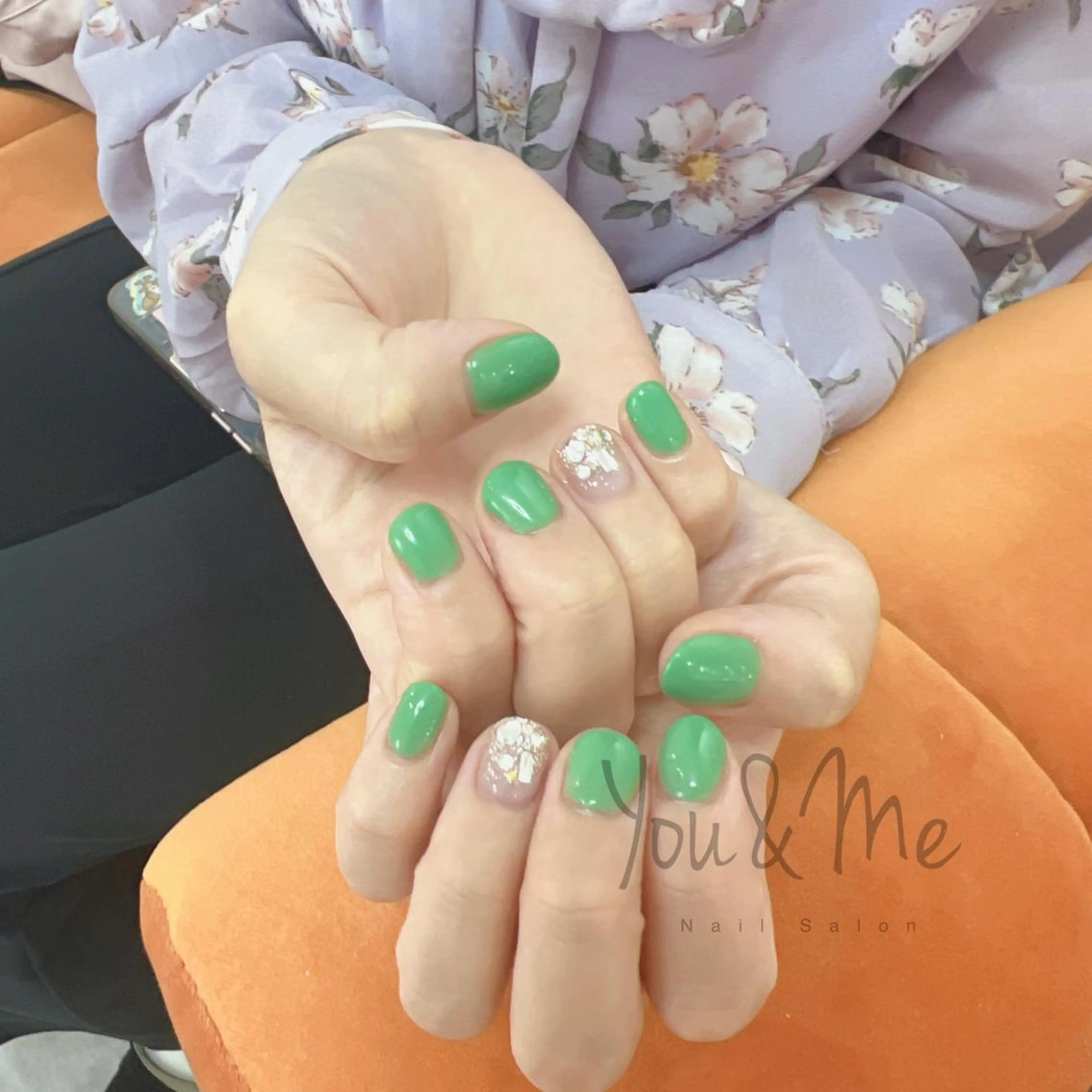 ネイル アートネイル フラッシュネイル フレンチネイル ジェルネイル ガラスフレンチ You&Me Yukiのネイルデザイン