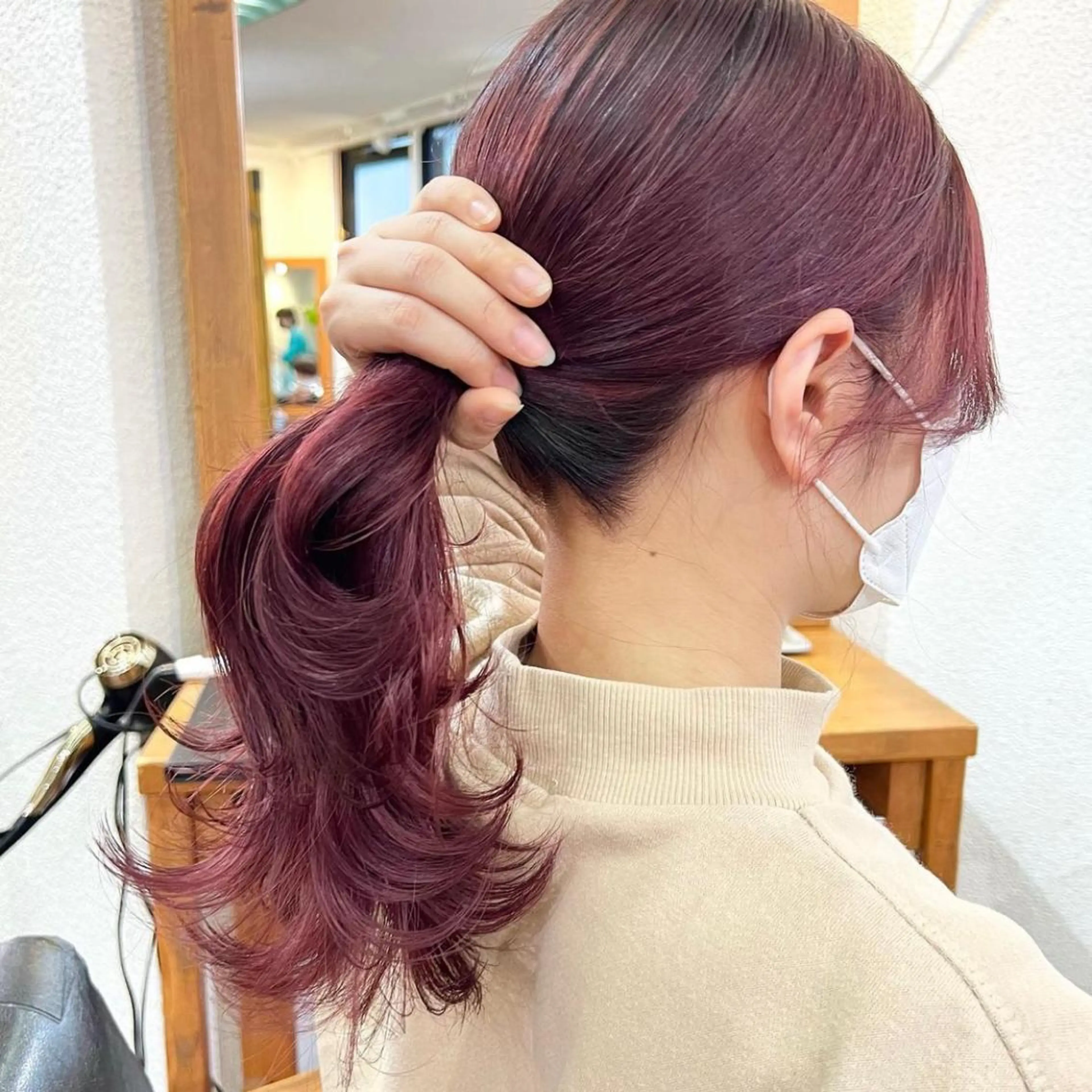 セミロング カラー ピンクカラー 韓国ヘア /男女☘️ 細江 美紅のヘアスタイル