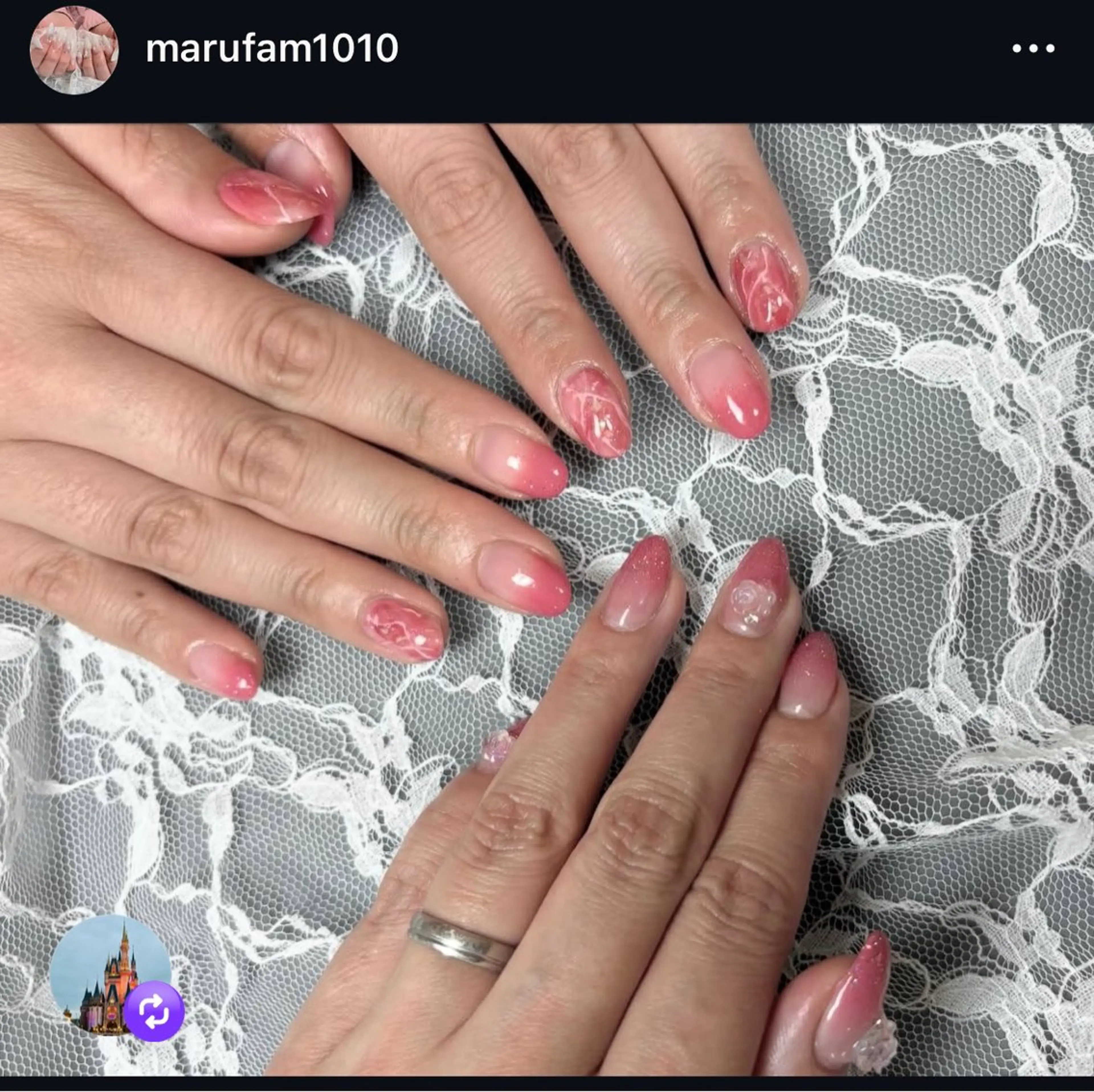 ネイル おそろいネイル 自宅サロン mArsのネイルデザイン