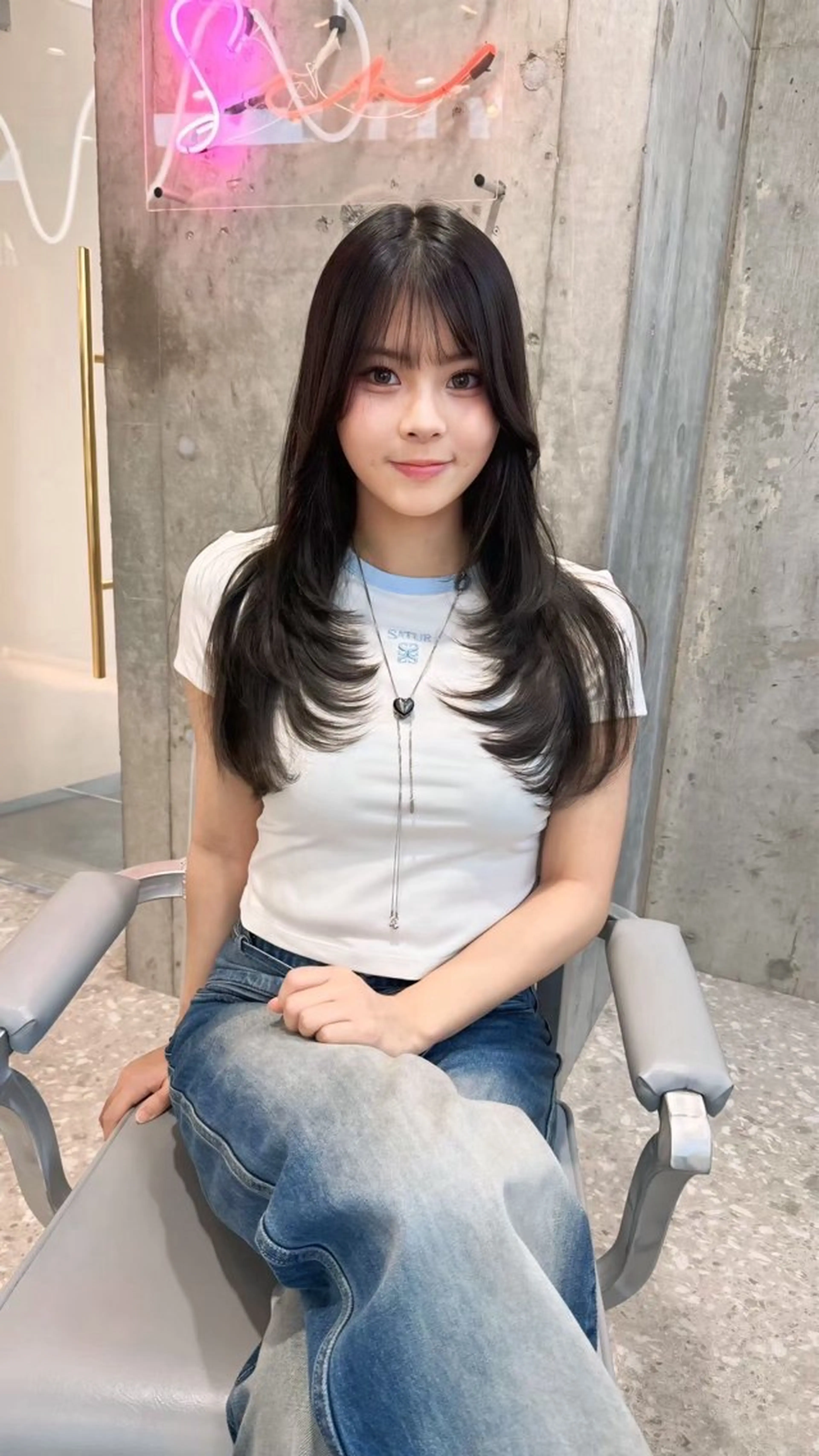 セミロング カラー カット ヘアカラー トリートメント Sea  by Lond所属・新宿/髪質改善/ボブ 韓国レイヤー大重聖斗のヘアスタイル