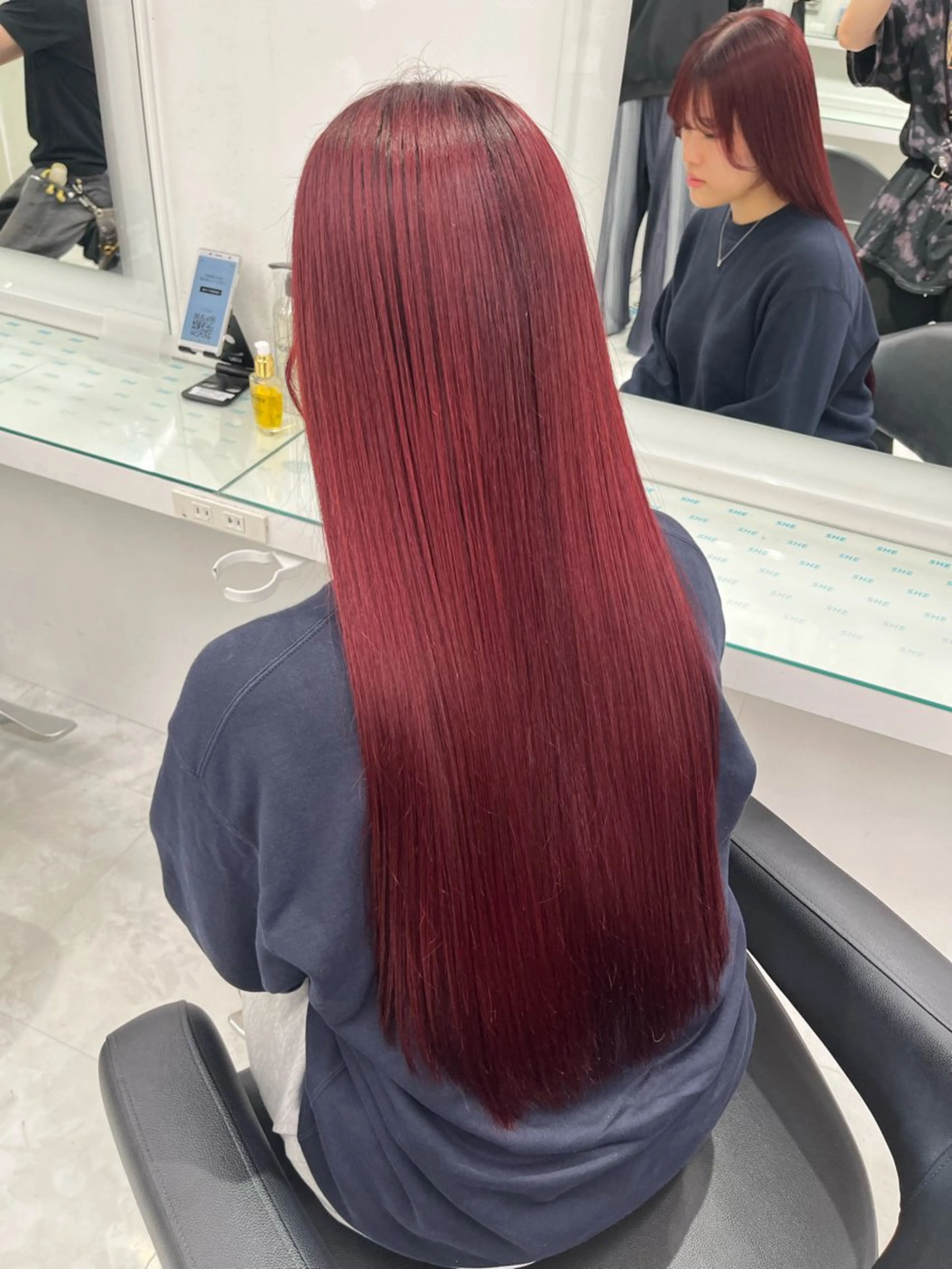 ロング カラー トレンド暖色ヘア🍒 miu🍒のヘアスタイル