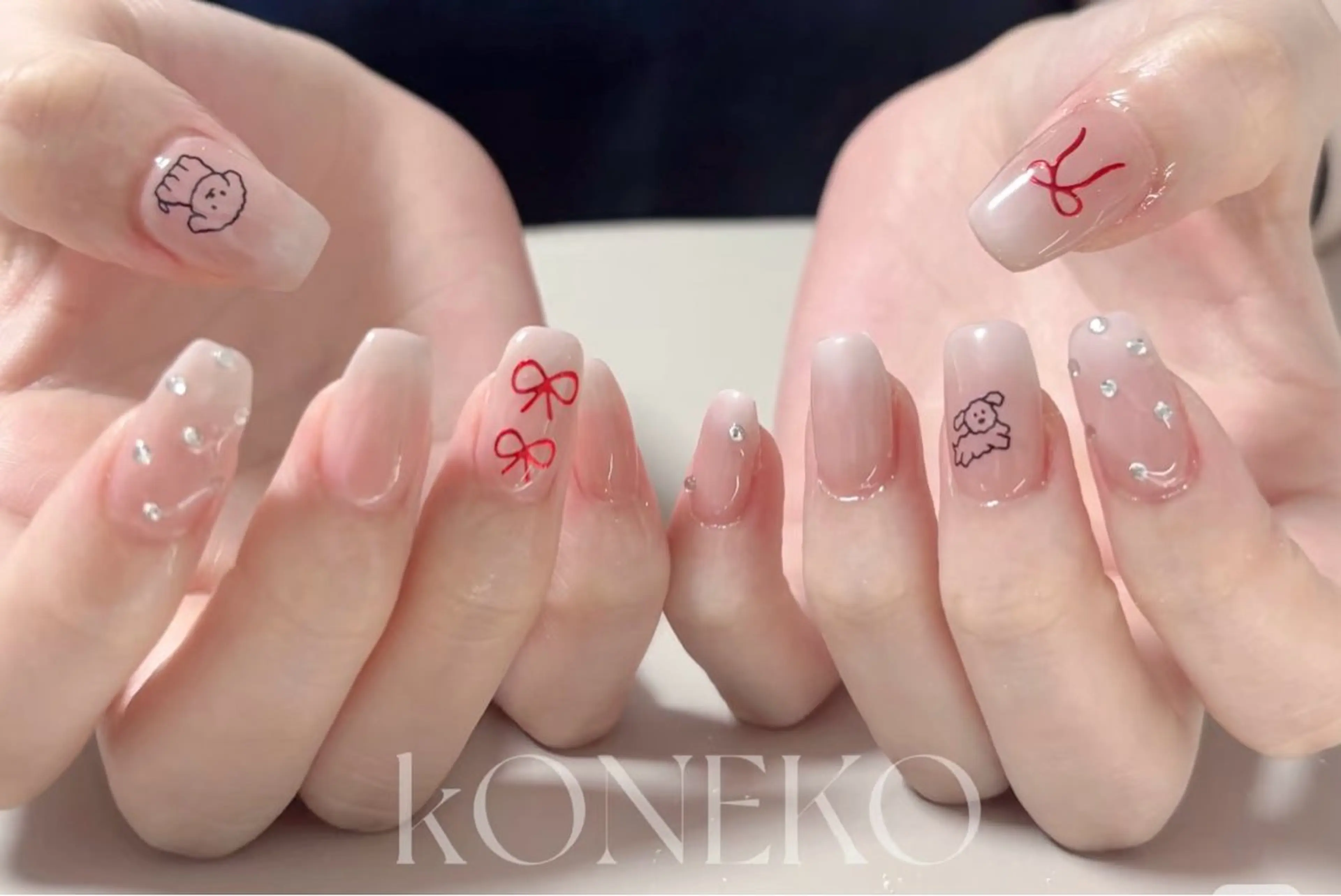 ネイル コネコネイルサロン モデル用のネイルデザイン