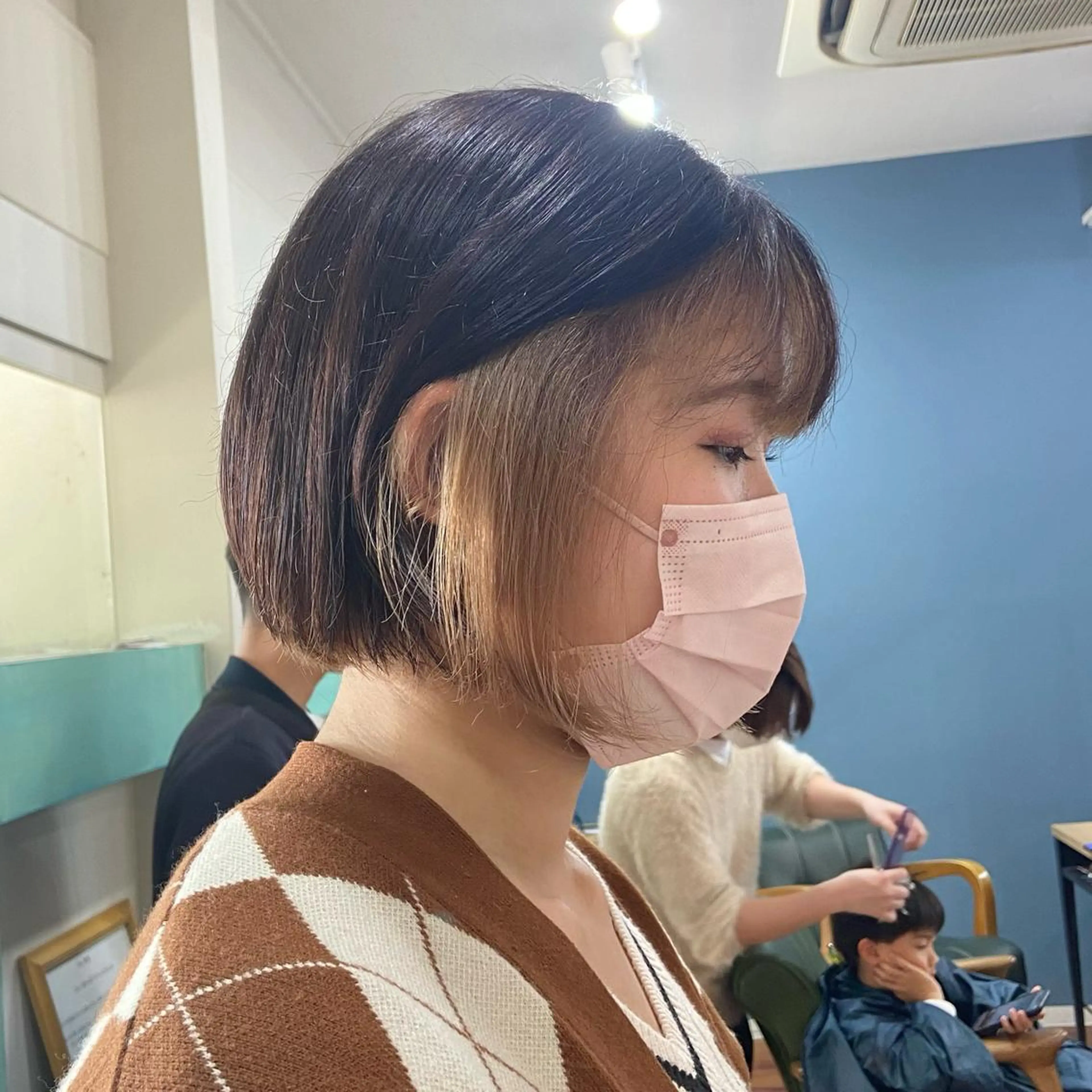 ショート カラー インナーカラー 髪質改善/透明感 カラー/西川奈穂のヘアスタイル