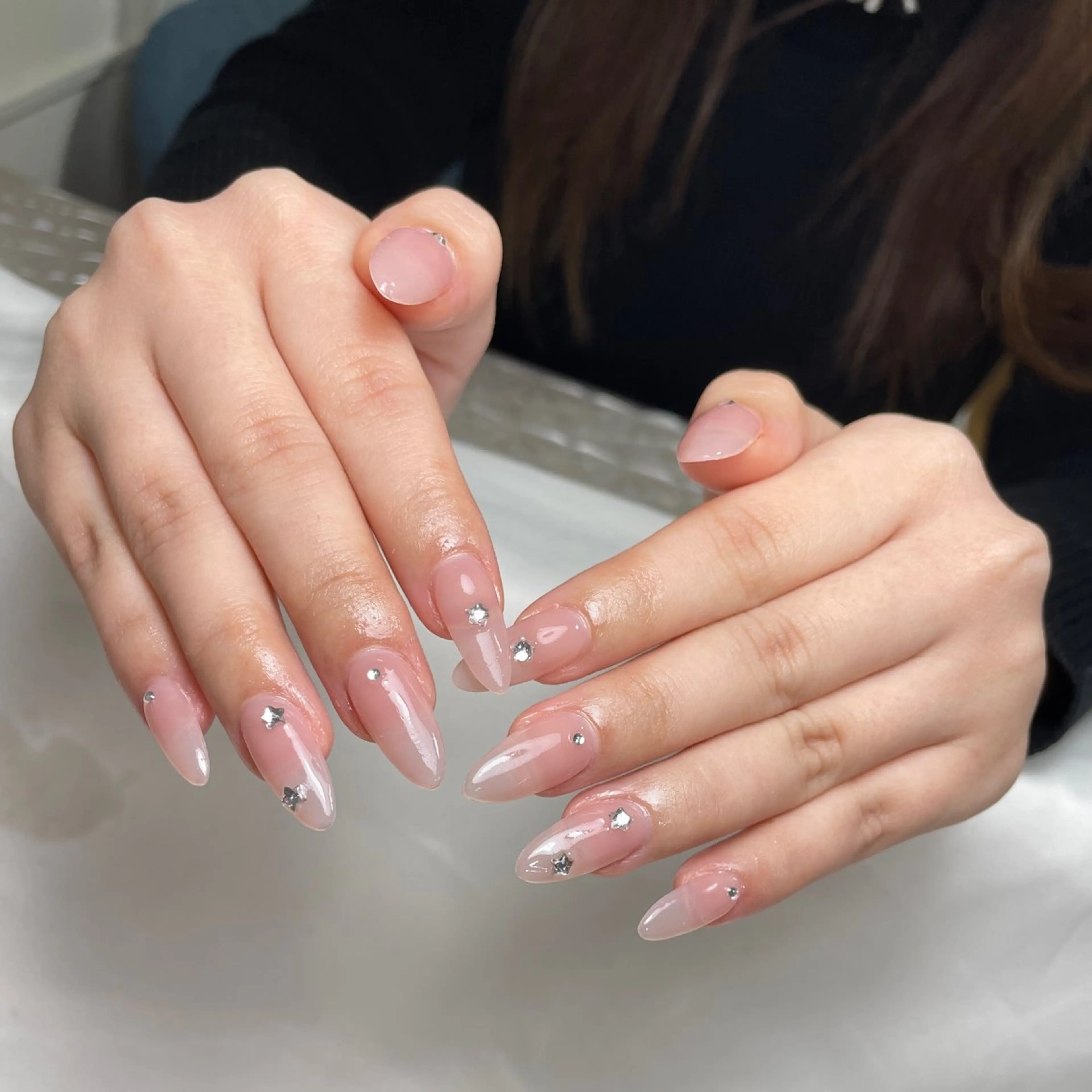 ネイル アートネイル フレンチネイル ジェルネイル グラデーション 韓国ネイル ハンドネイル 久保田 マリコのネイルデザイン