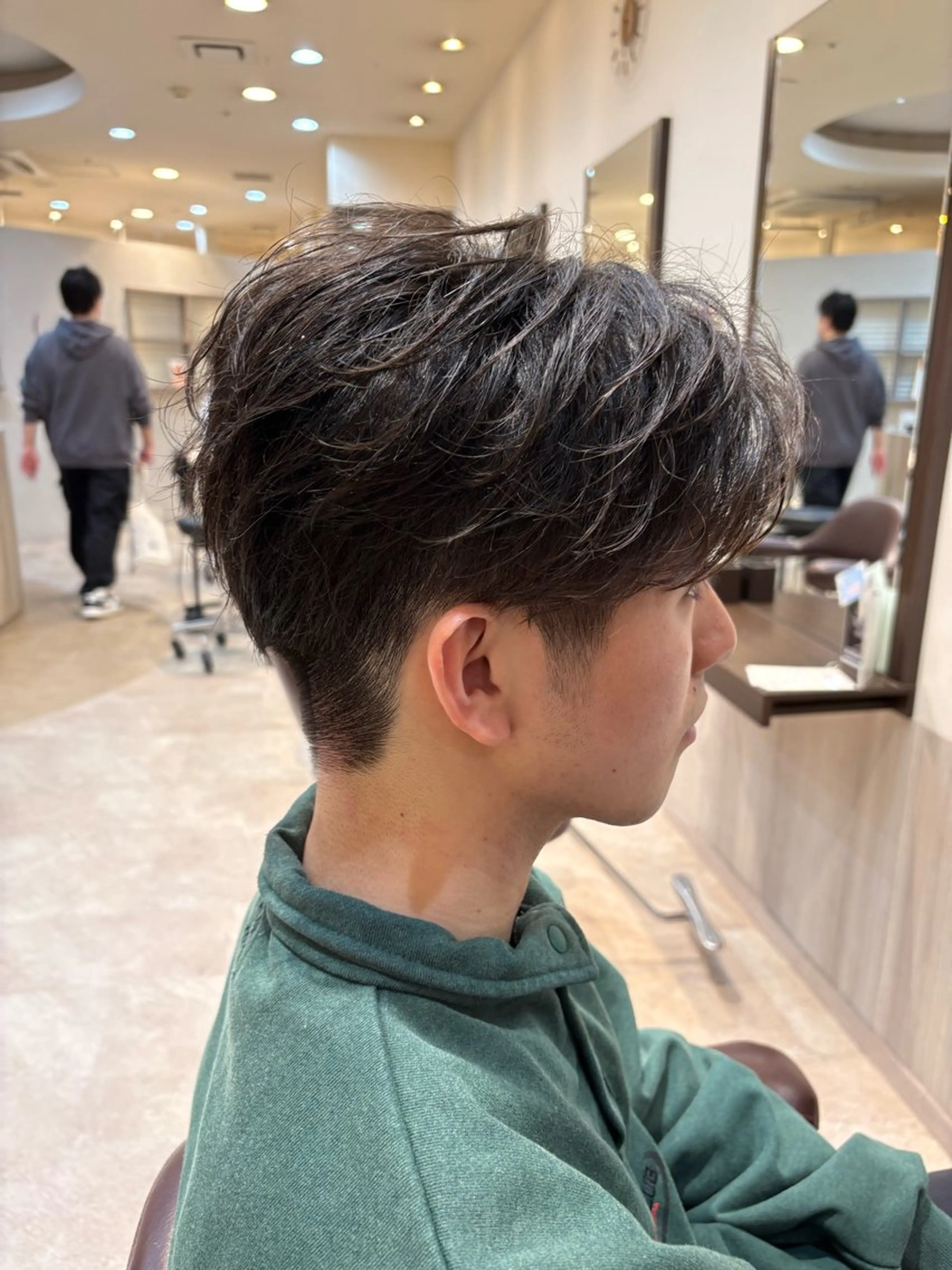 ショート メンズ センターパート カット 木村 柊斗のヘアスタイル