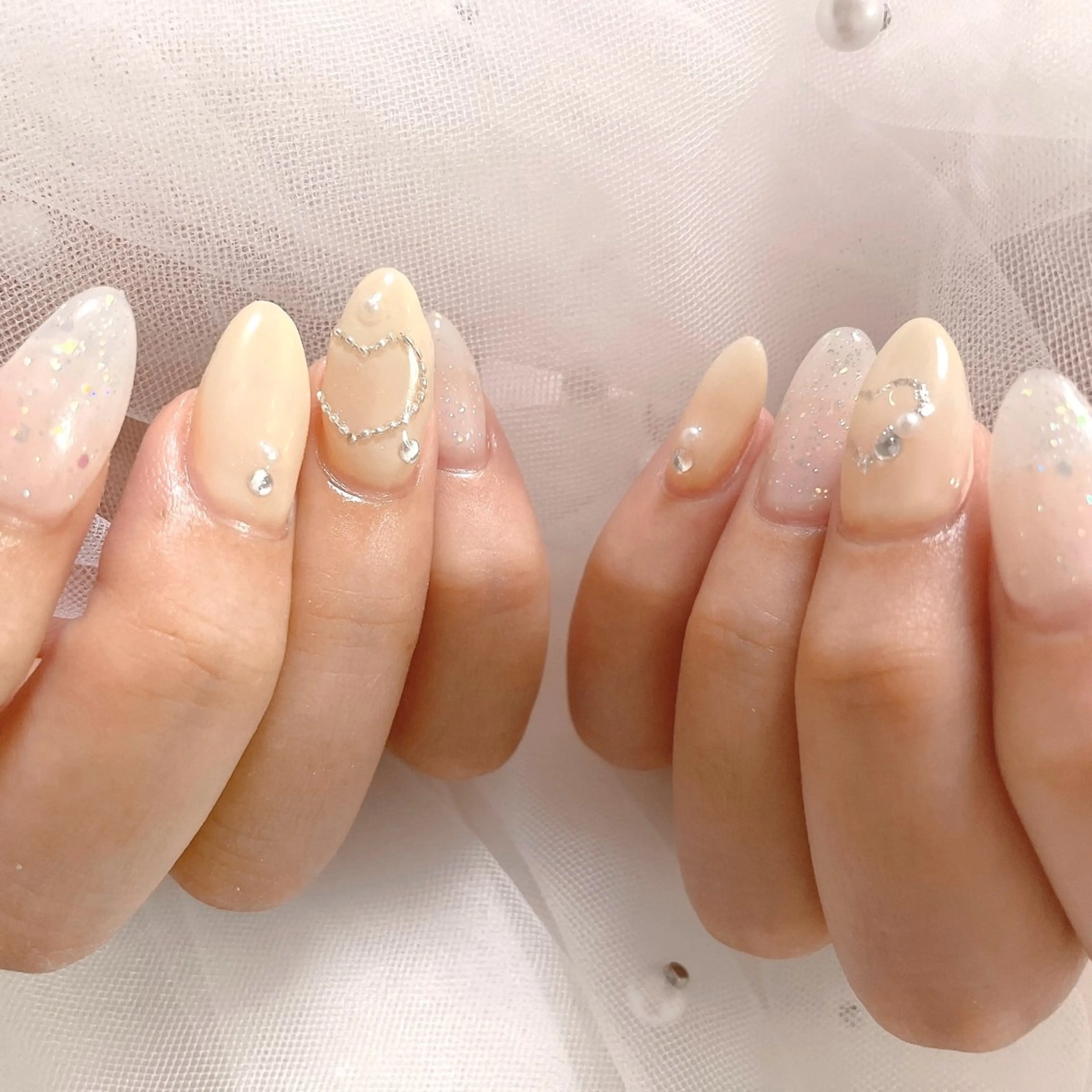 ネイル 春ネイル ワンホンネイル ハンドネイル ネイルサロン なっちゃん(古千谷)のネイルデザイン