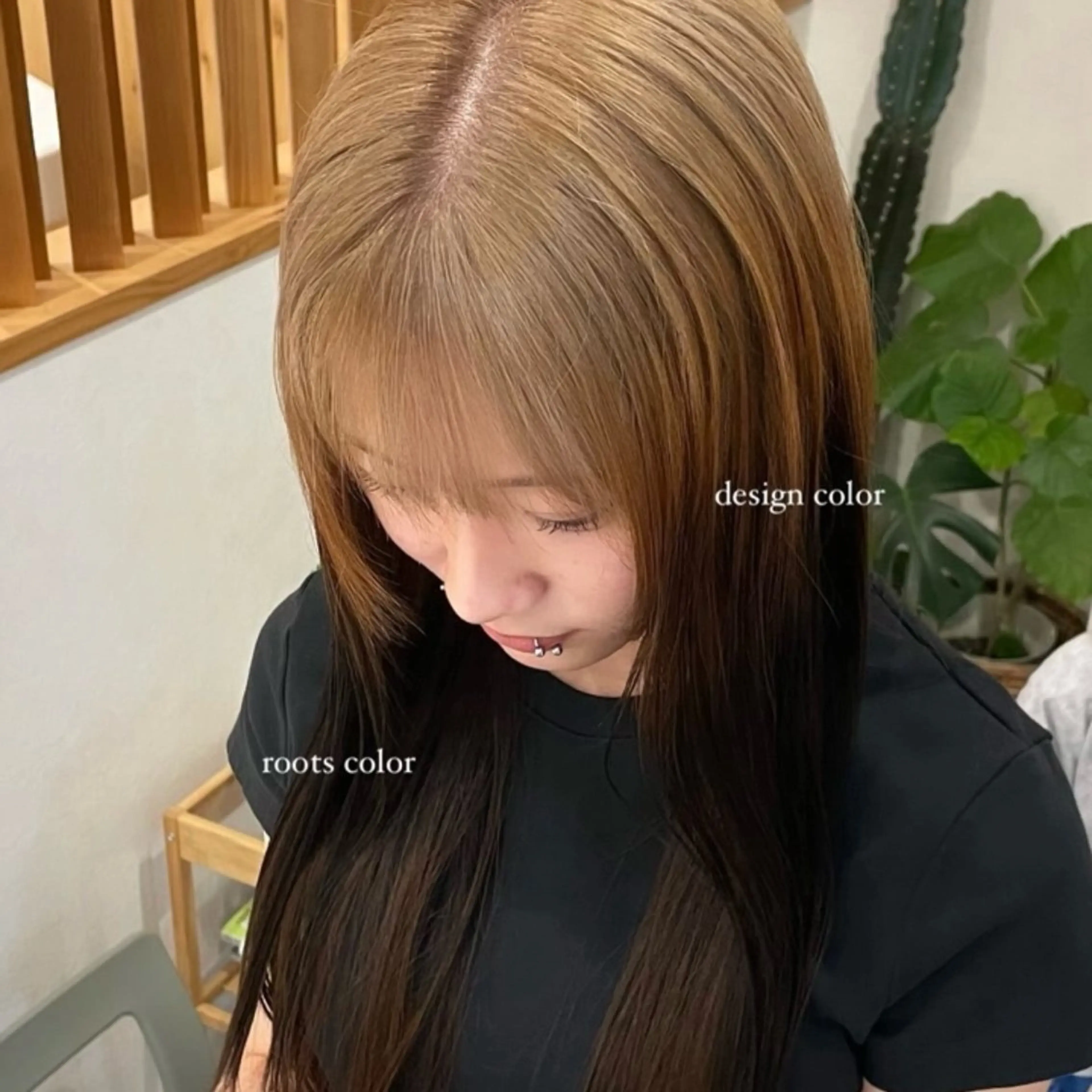 ルーツカラー‎🤍🖤の写真