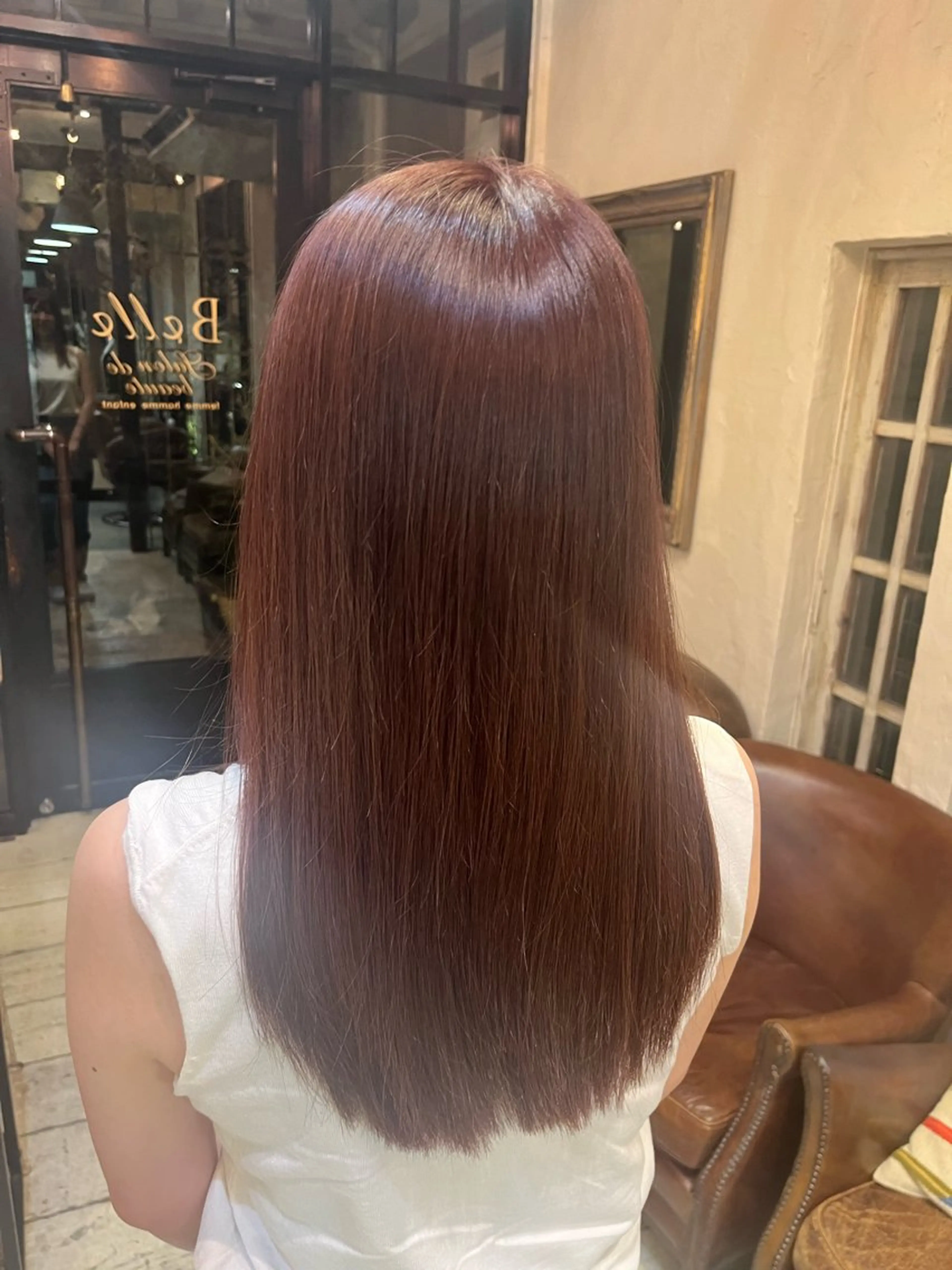 ロング カラー ブラウンカラー ラベンダーカラー ピンクカラー ピンクラベンダー ピンクラベンダーブラウン 小山 奈津のヘアスタイル