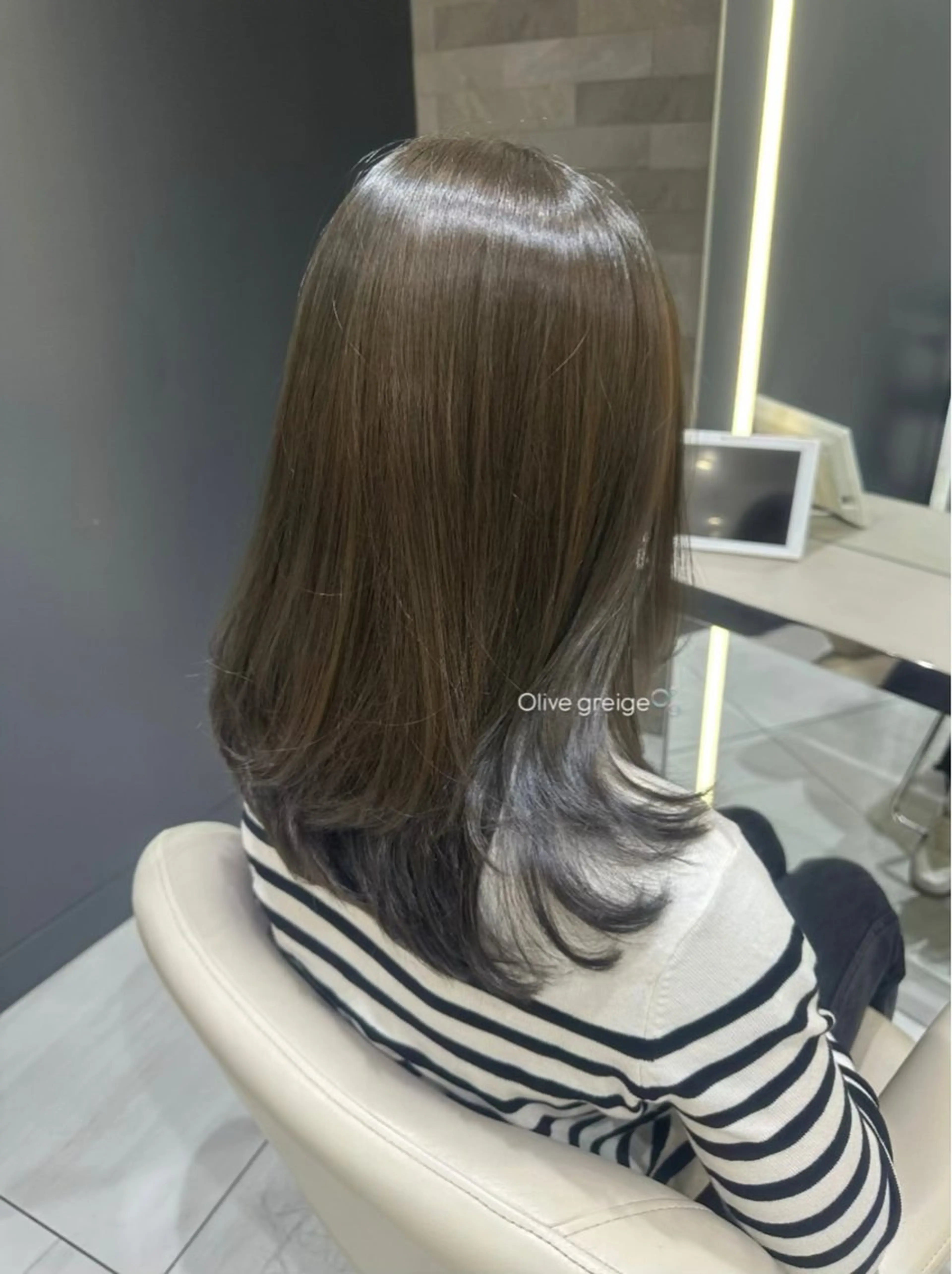 ミディアム カラー 透明感カラー トリートメント 艶カラー/暖色 /縮毛/メンズヘアのヘアスタイル