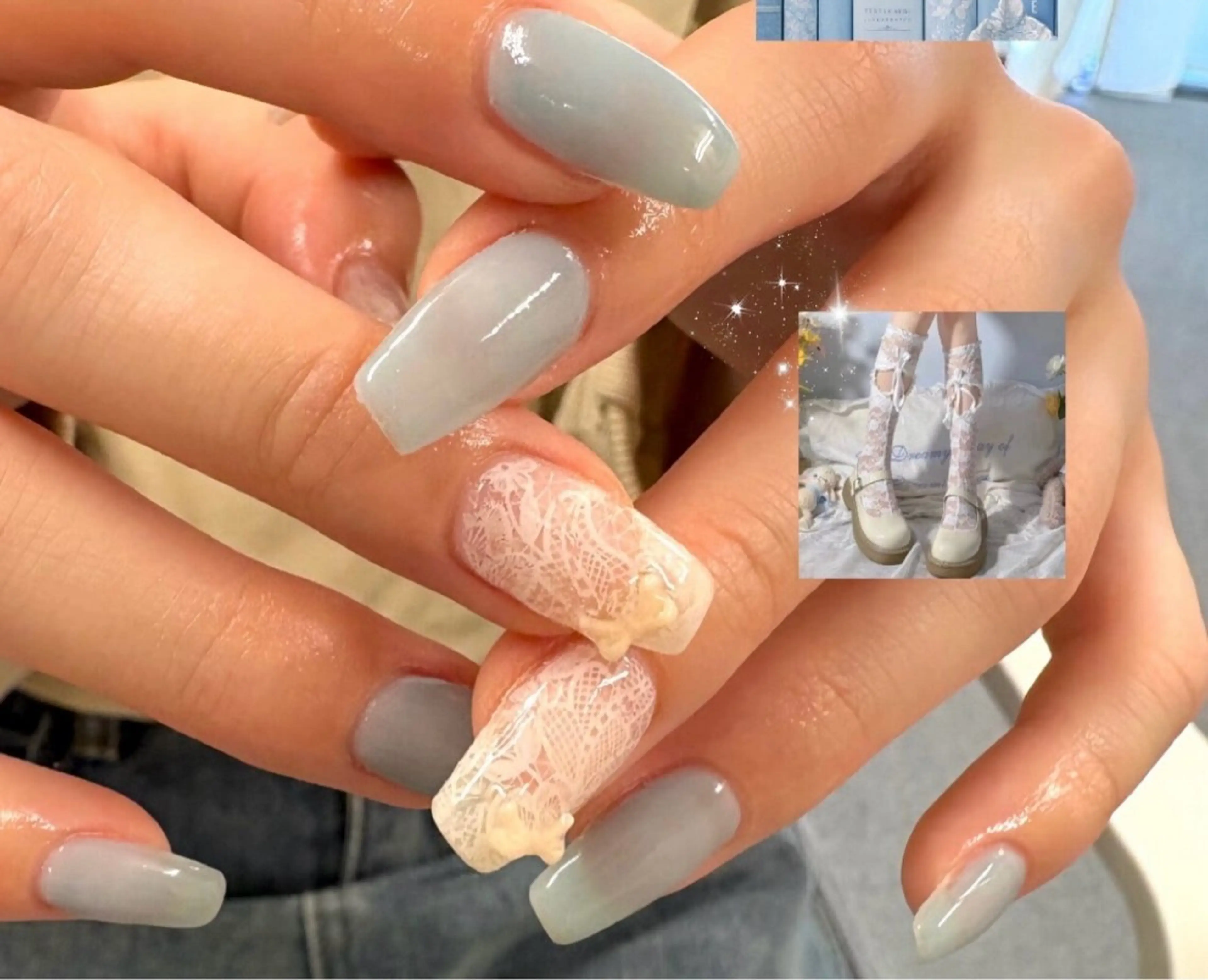 ネイル オーロラネイル べっ甲ネイル チークネイル 成人式 長さ出し ハンドネイル ハンドケア For you. Nail Salonのネイルデザイン