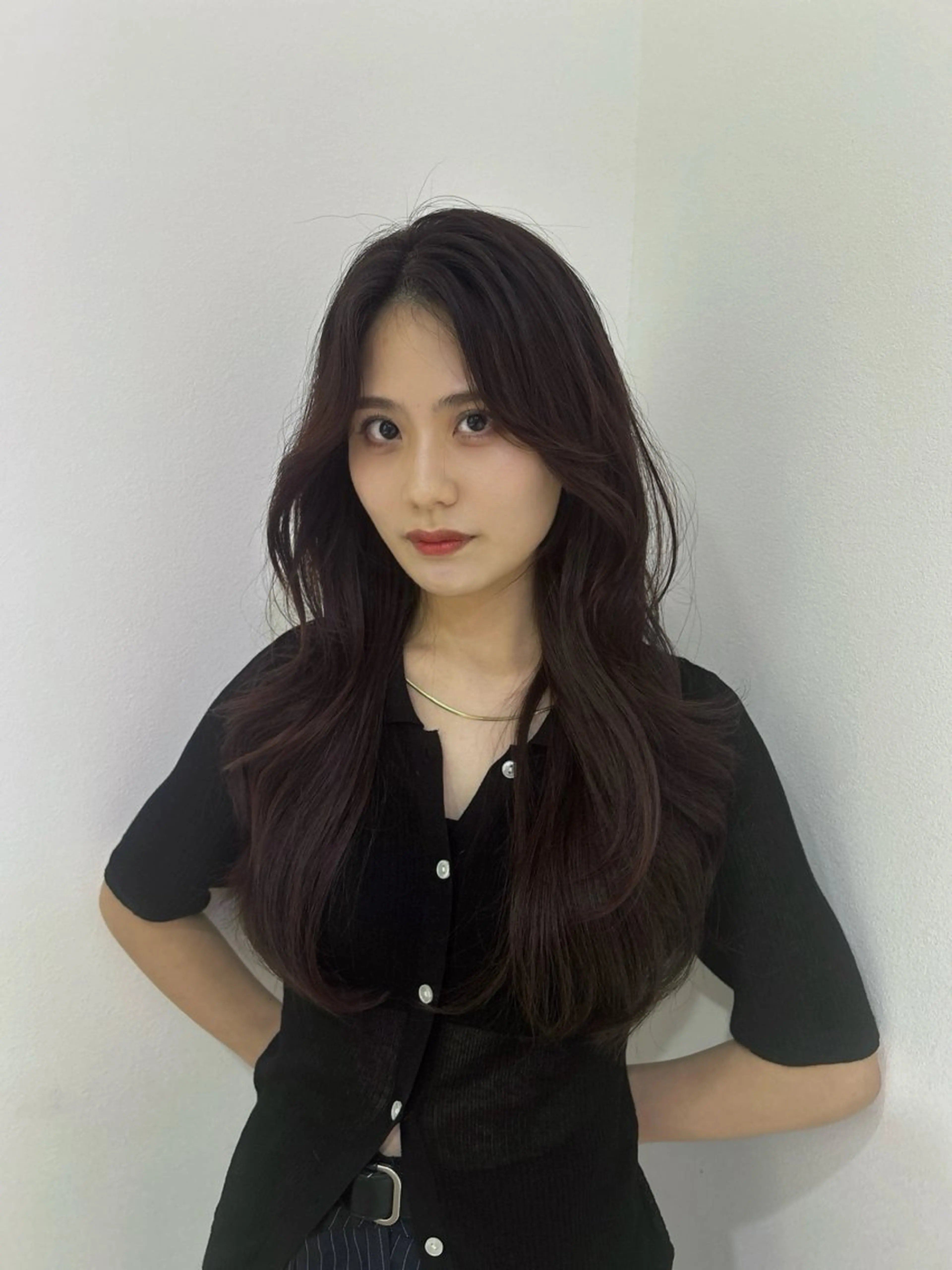 ロング くびれヘア レイヤーカット ワンホンヘア/ 透明感カラー/ゆうとのヘアスタイル