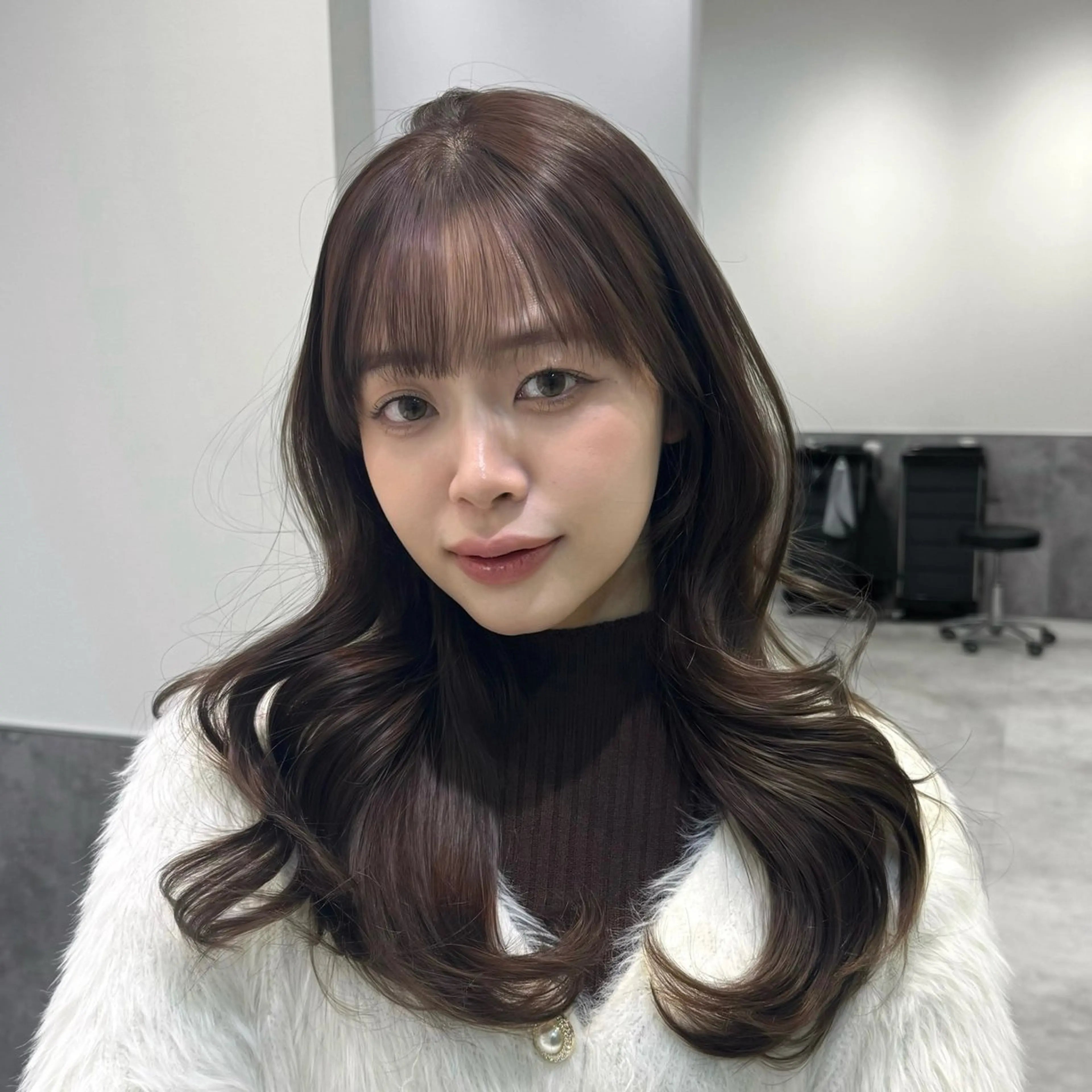 ロング カラー 顔周りカット レイヤーカット 小顔カット 韓国系支持率No.1 レイヤー特化/きょうのヘアスタイル