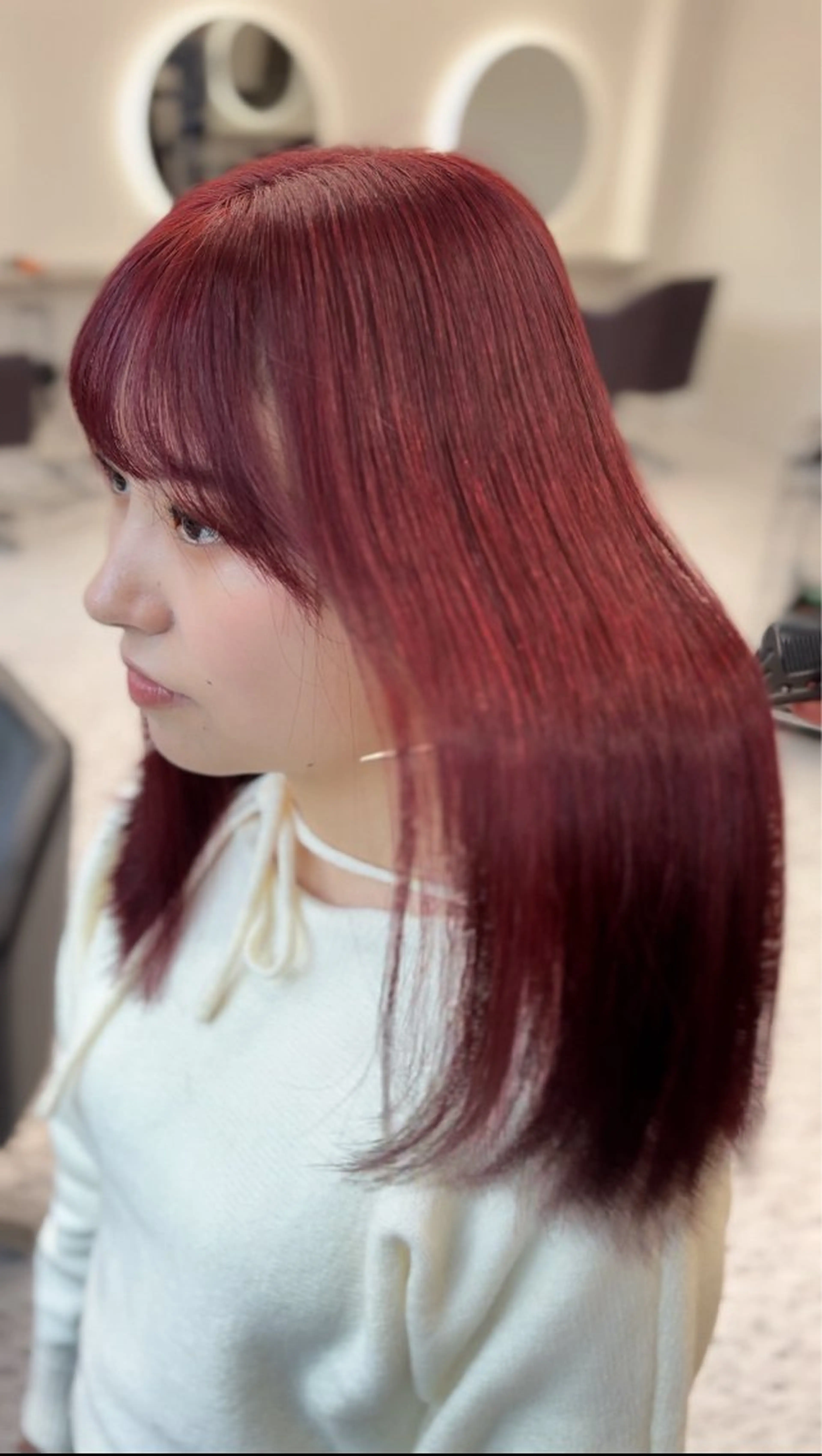 セミロング ヘアカラー トリートメント ヘアセット 🩵透明感艶髪 縮毛矯正masa🩵のヘアスタイル