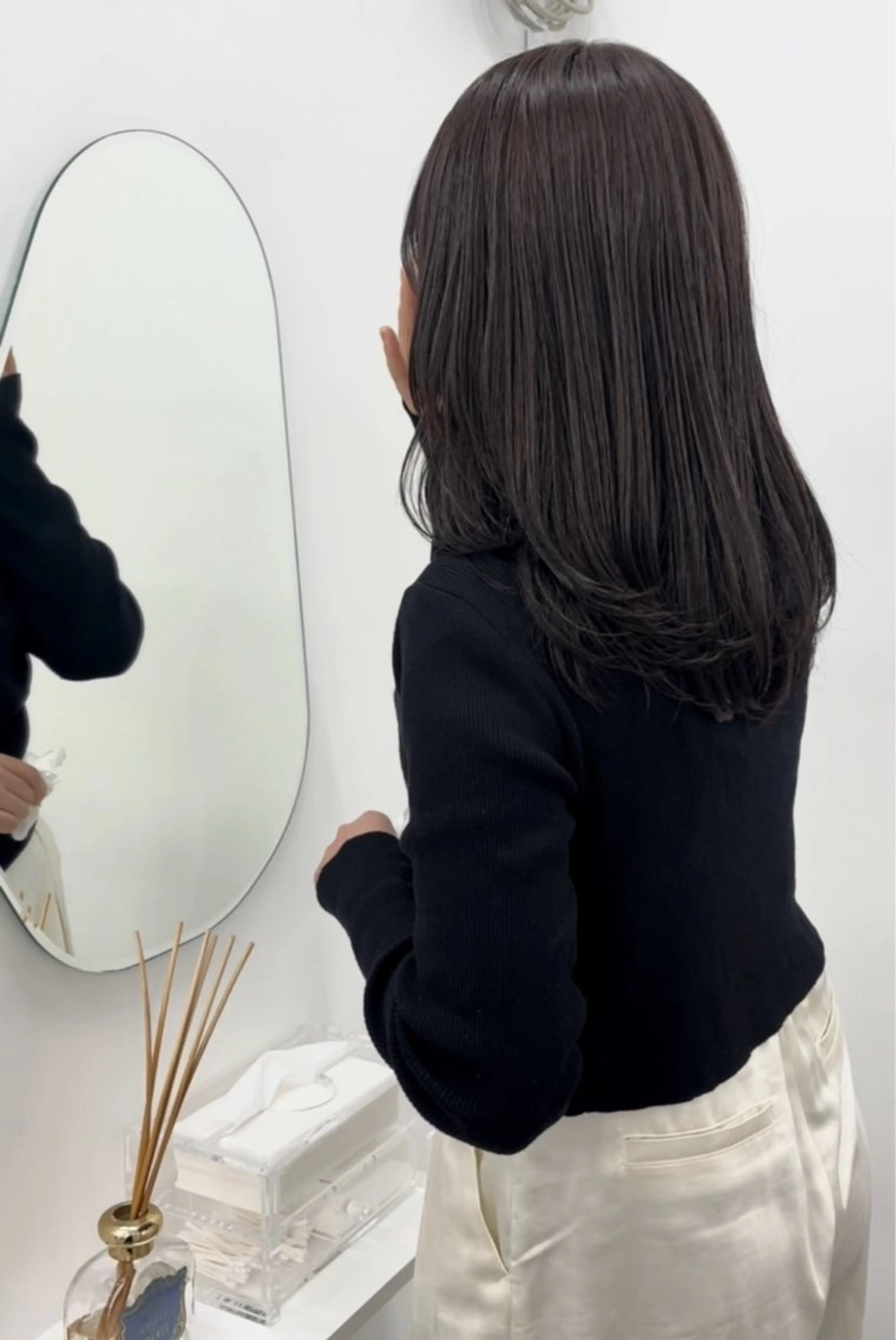 ミディアム カラー カット ヘアカラー トリートメント 似合わせ美髪ヘア✨ 天王寺.阿倍野🌈のヘアスタイル