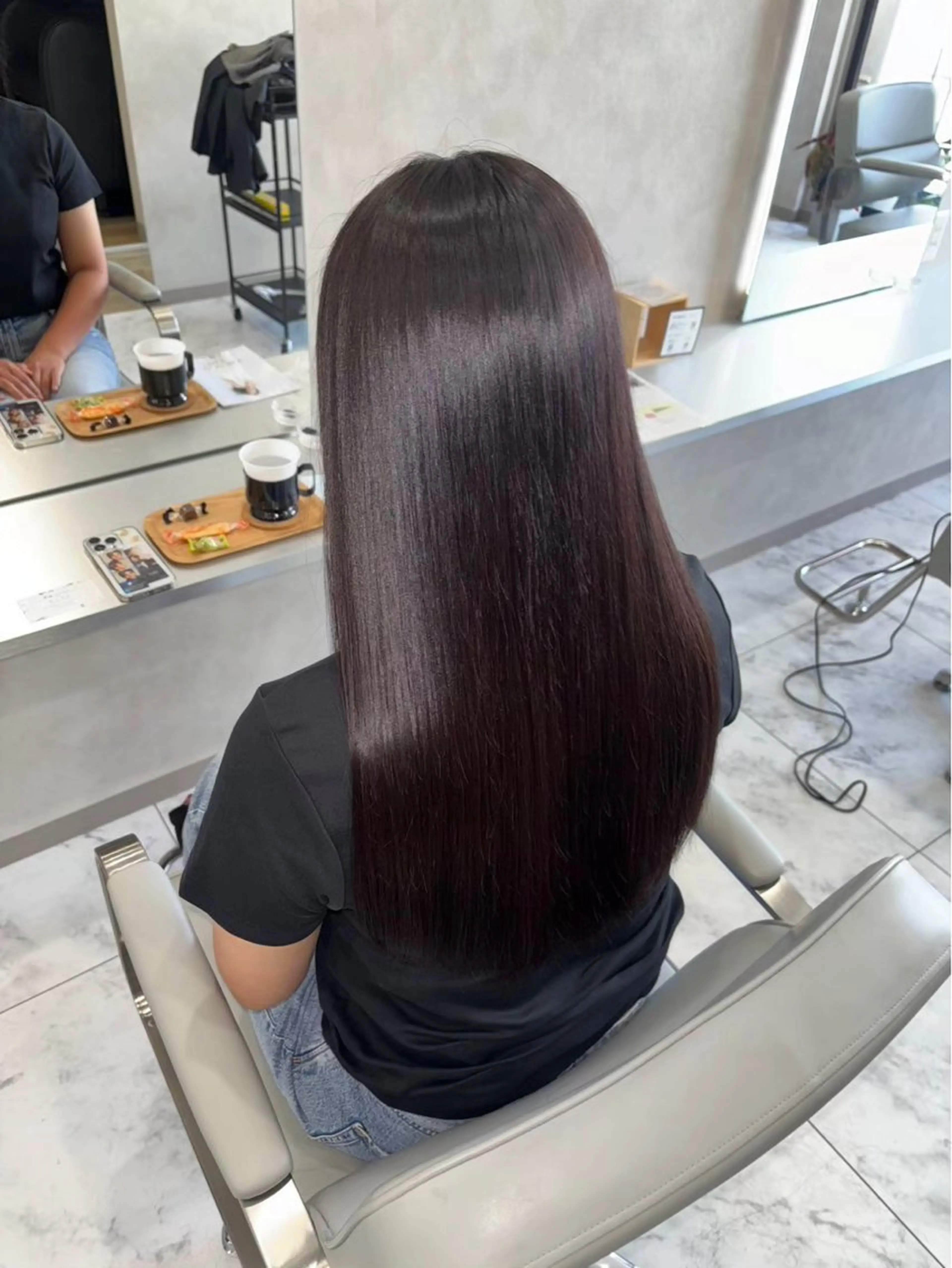 セミロング ショートボブ ボブ ハッシュカット ハイライト 髪質改善 荒金 大翔のヘアスタイル