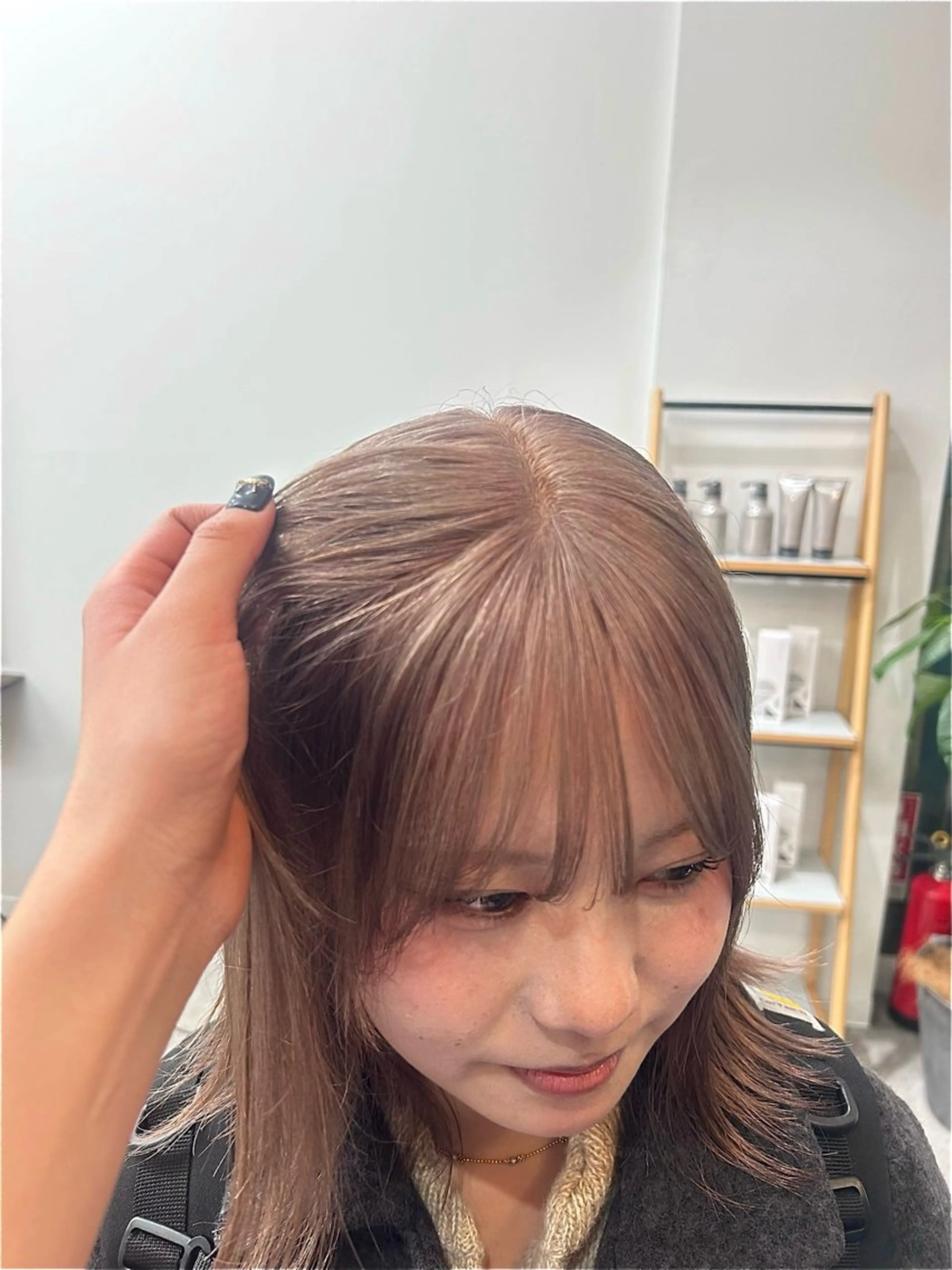 ミディアム カラー ブリーチ ヘアカラー 金澤 希空のヘアスタイル