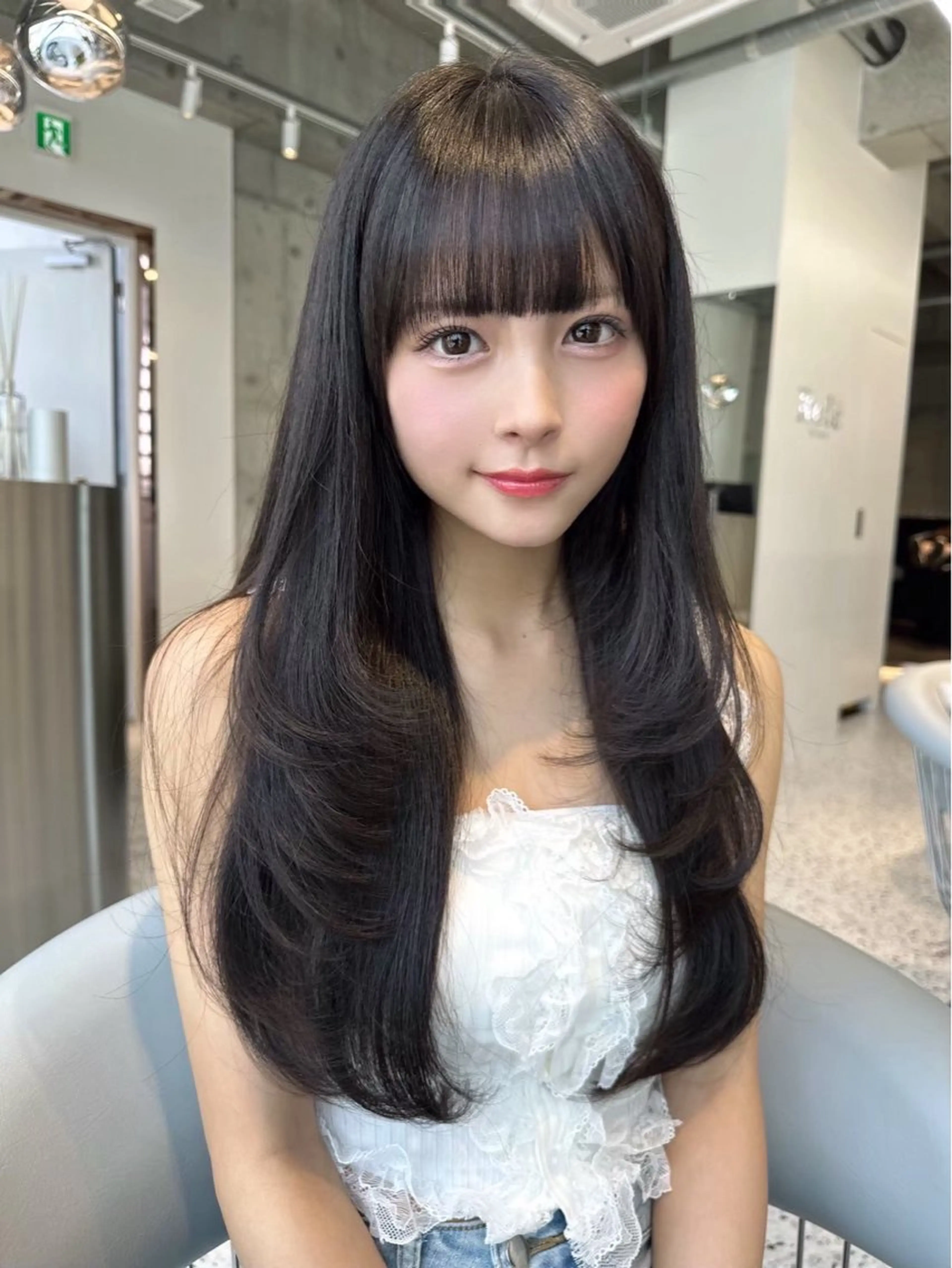 ロング カラー 透明感カラー 韓国風カラー 韓国風ヘア 韓国ヘア/摂津 愛香🎀🪽のヘアスタイル