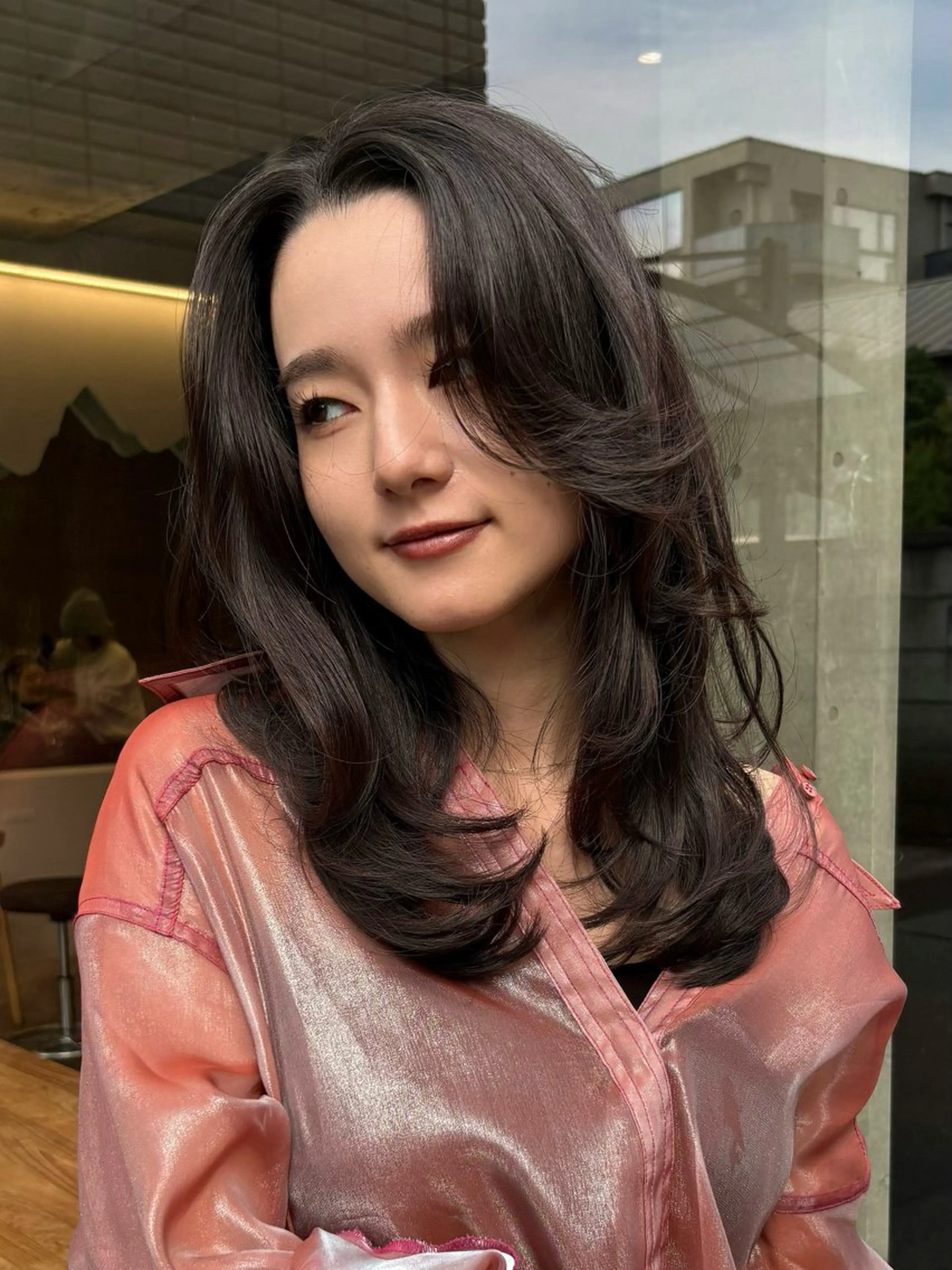 セミロング カラー カット ヘアカラー トリートメント レイヤー/柔色 カラー/SAkiのヘアスタイル