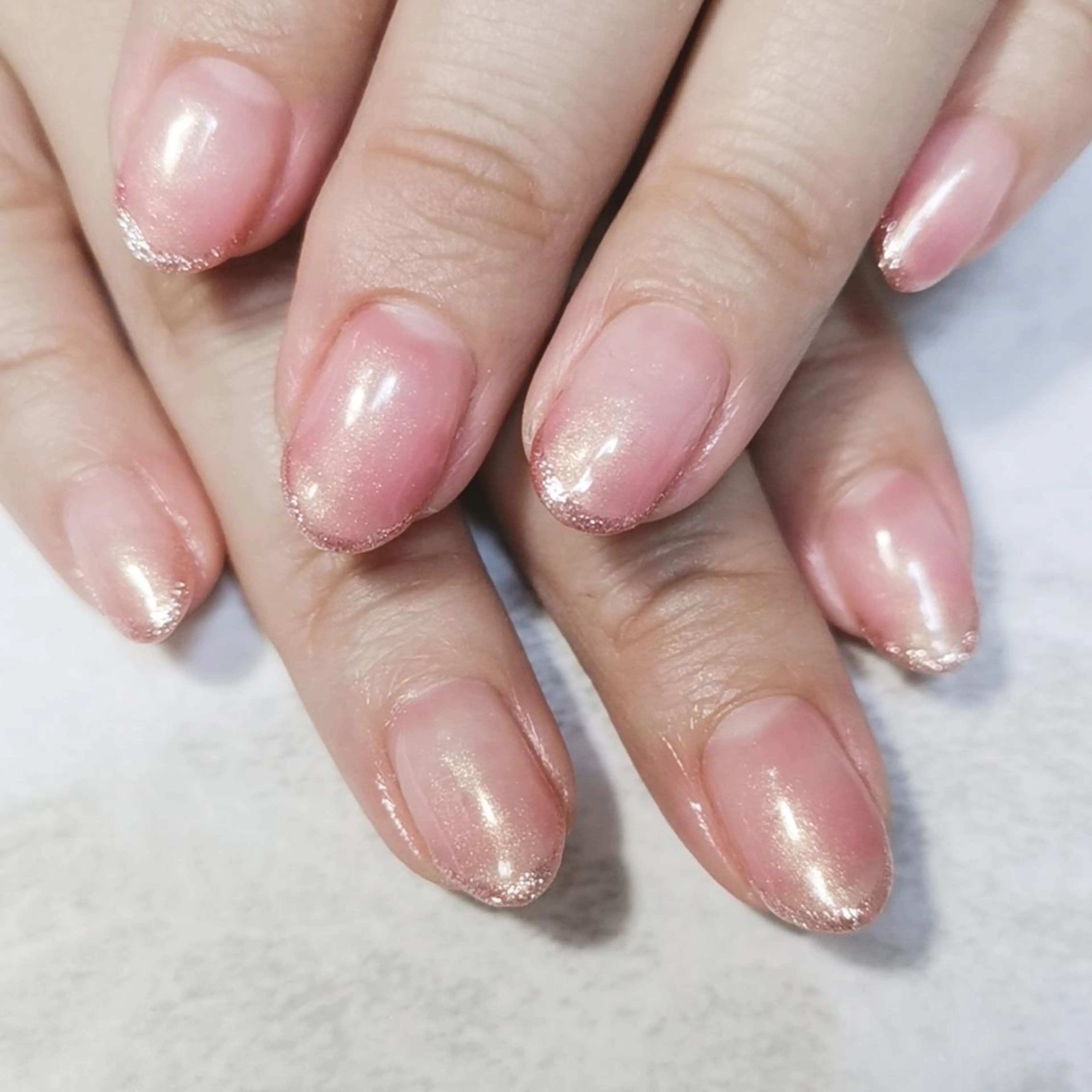 ネイル フレンチネイル ラメ(グリッター) ハンドネイル reve あやののネイルデザイン