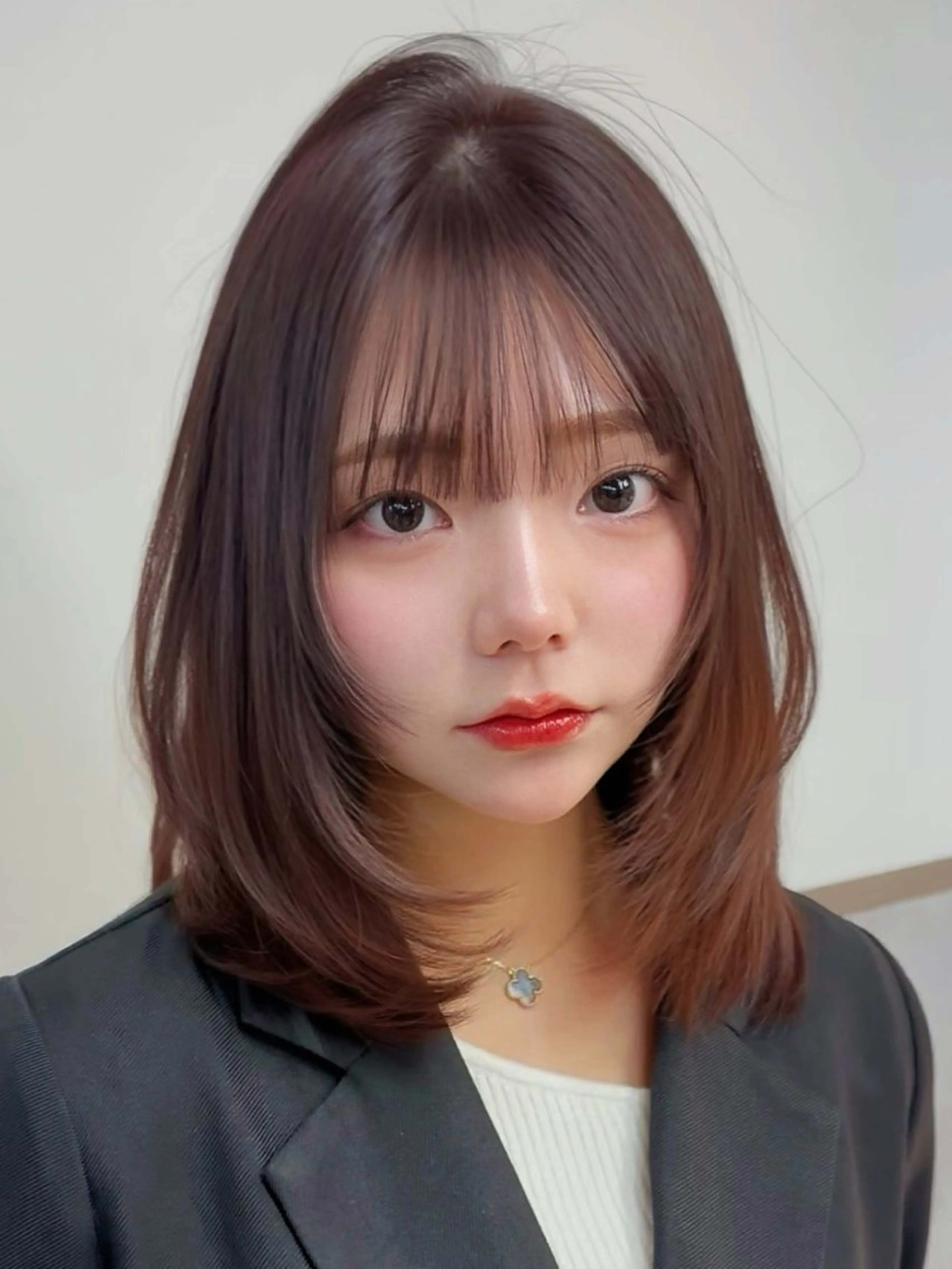 ミディアム カラー ベージュカラー ブリーチ 透明感カラー ブリーチなしカラー 髪質改善 【博多髪質改善】 吉村　清志のヘアスタイル