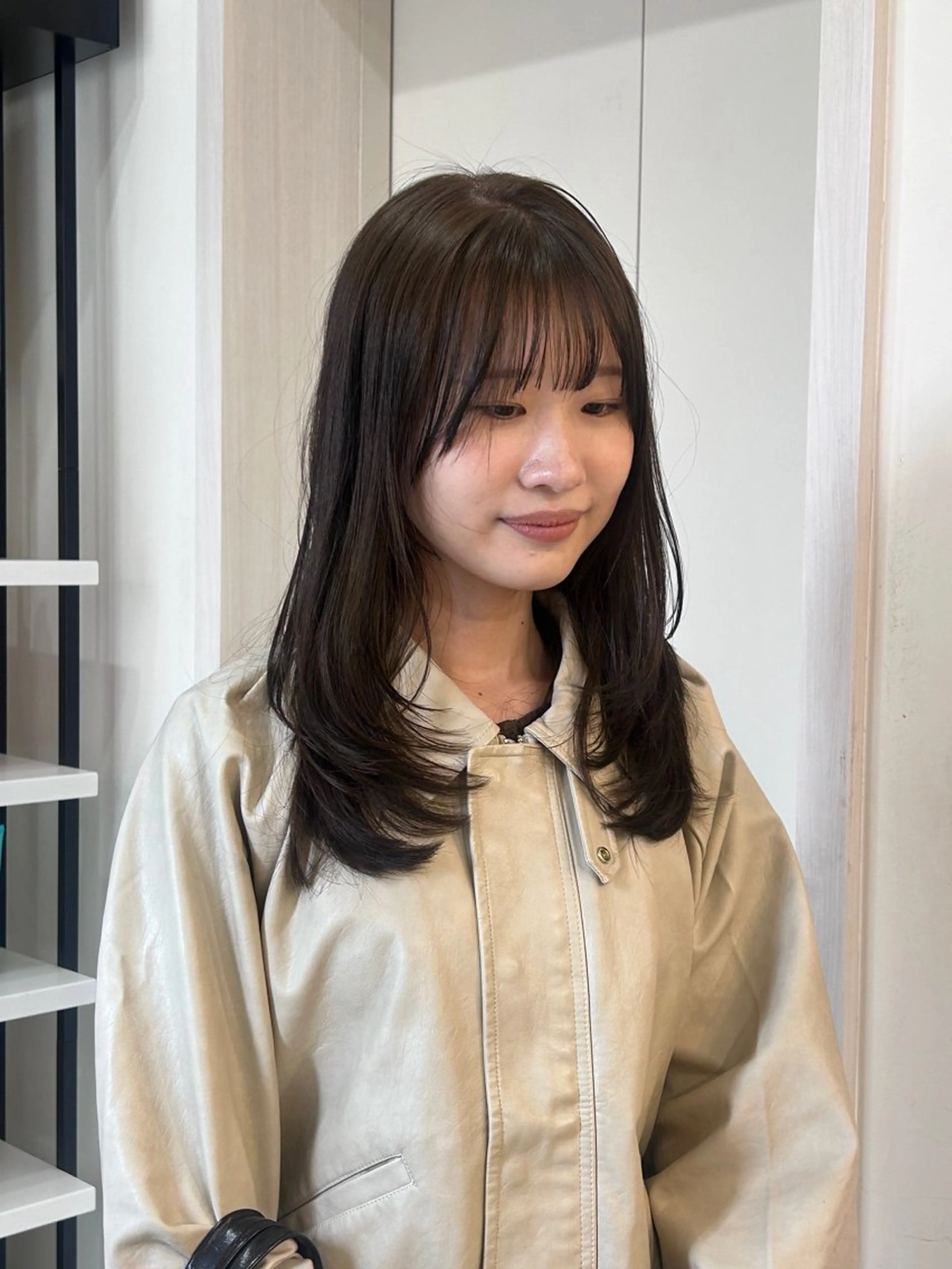 セミロング カラー カット ヘアカラー トリートメント ナチュラル大人っぽい スタイル MAORIのヘアスタイル