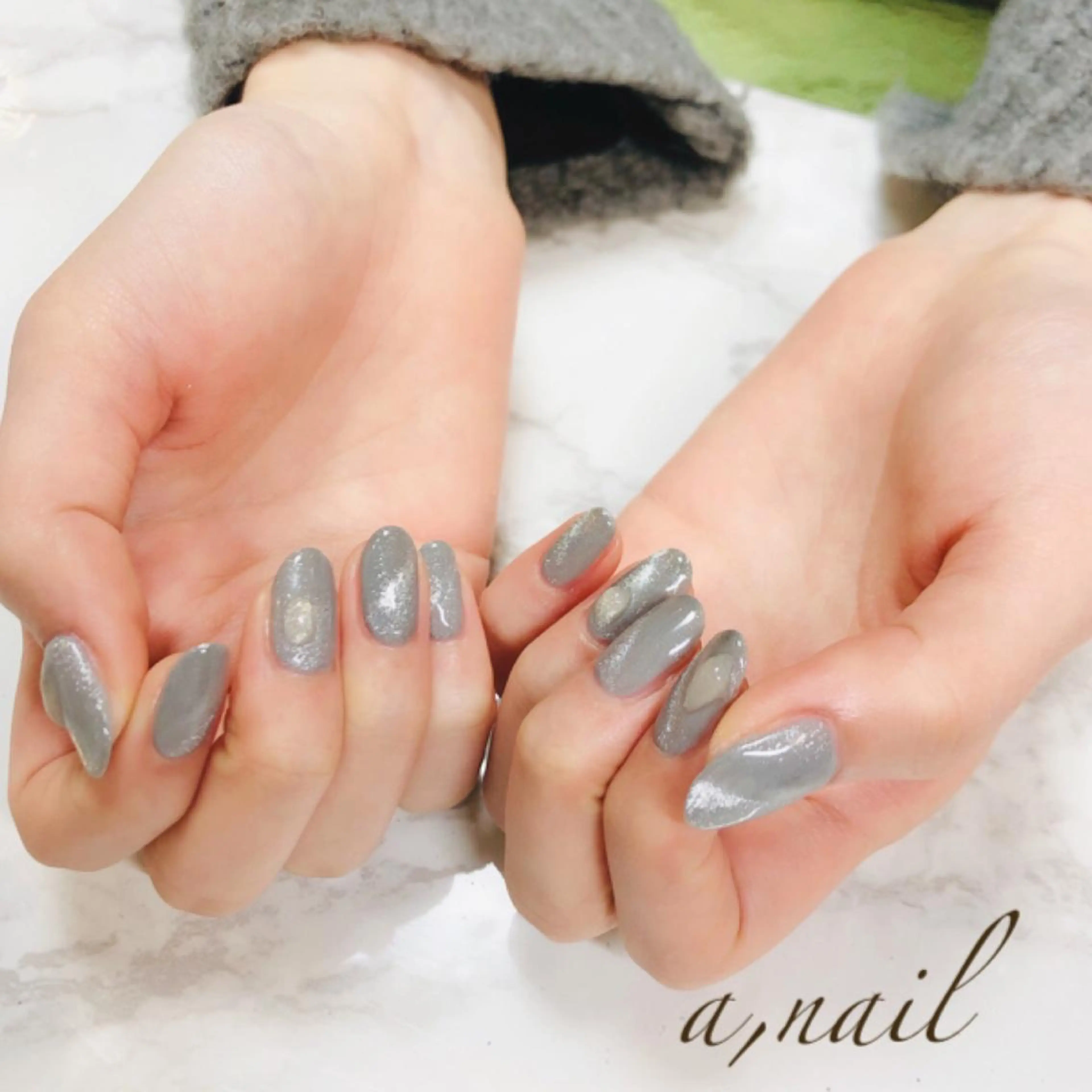 ネイル フットネイル ラメ(グリッター) マグネットネイル ニュアンスネイル オフィスネイル ハンドネイル ネイルサロン エーネイルのネイルデザイン