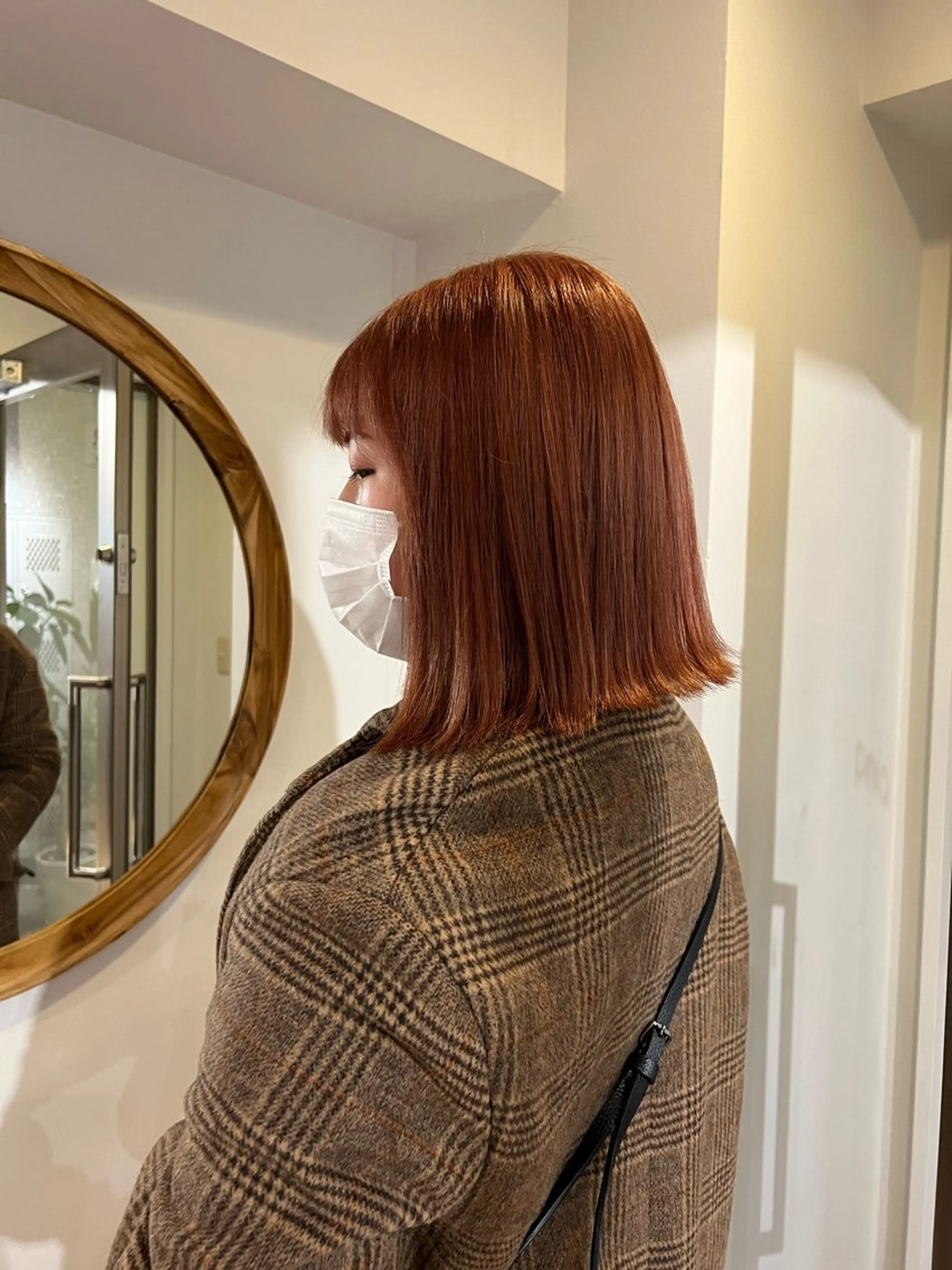 ミディアム カラー オレンジ カット ヘアカラー fit /HONOKAのヘアスタイル