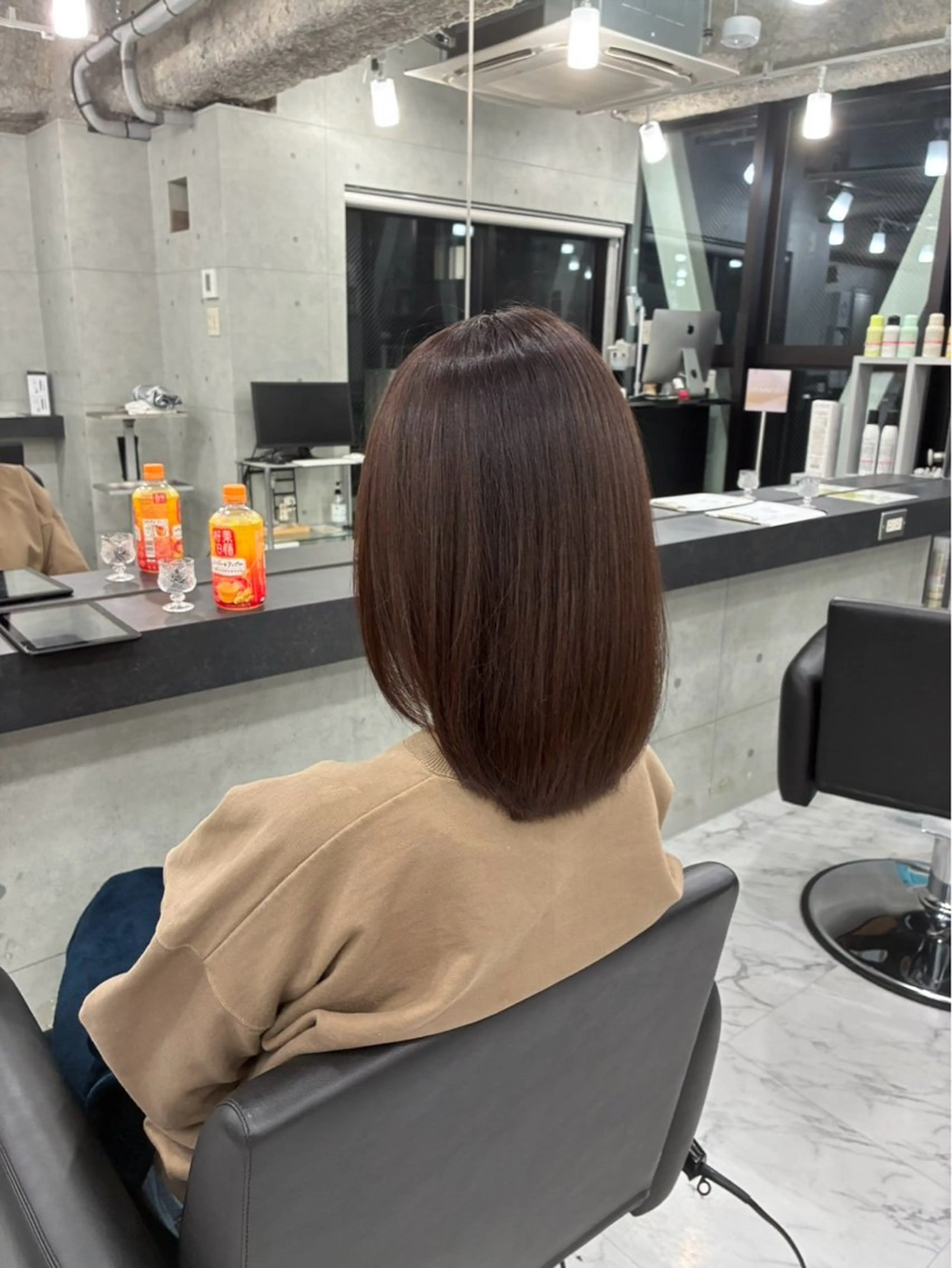 ミディアム ボブ カット ヘアカラー Endearing 北澤那未🌟銀座のヘアスタイル