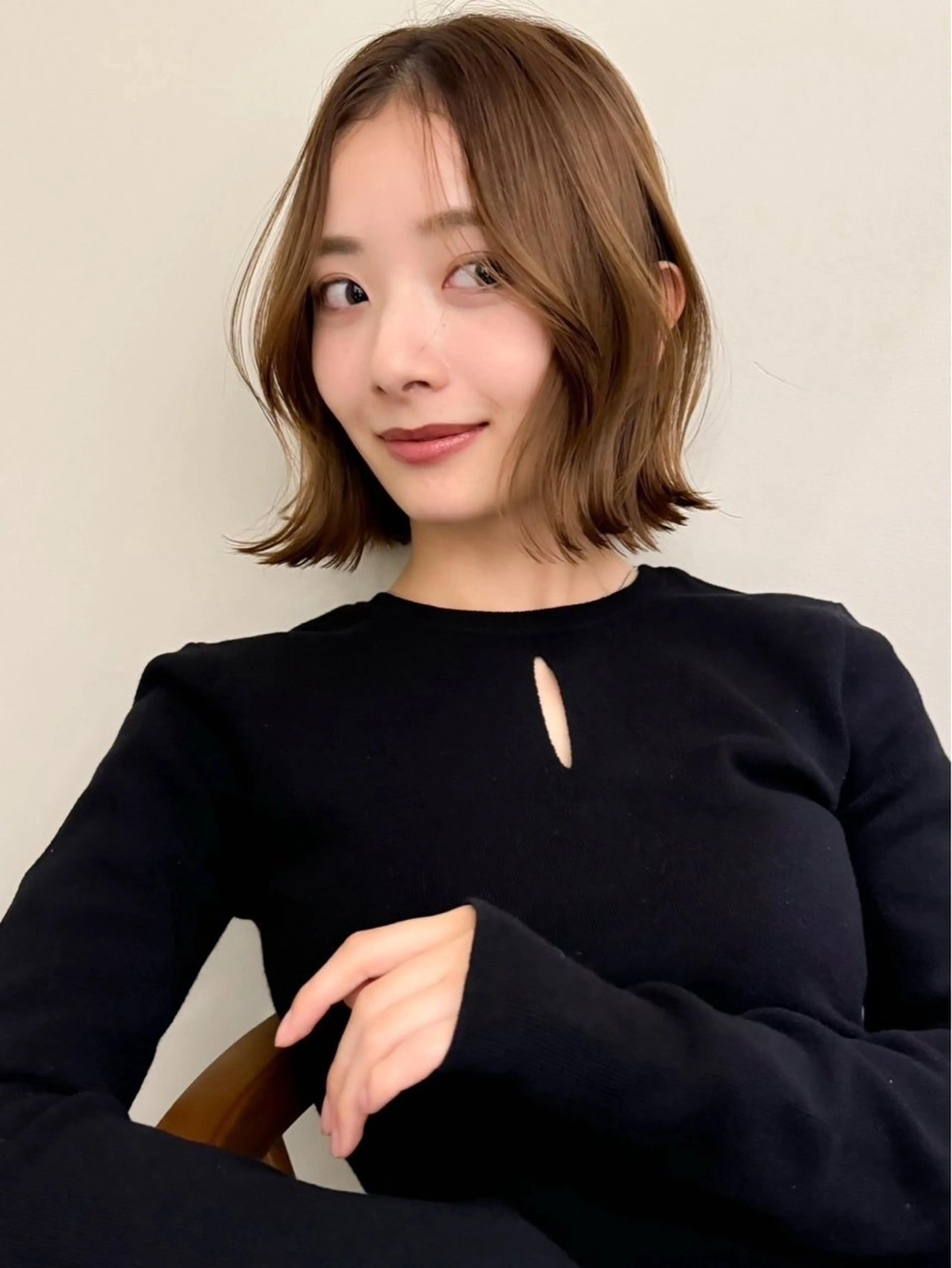 セミロング ハイトーンボブ 💎凜💎のヘアスタイル