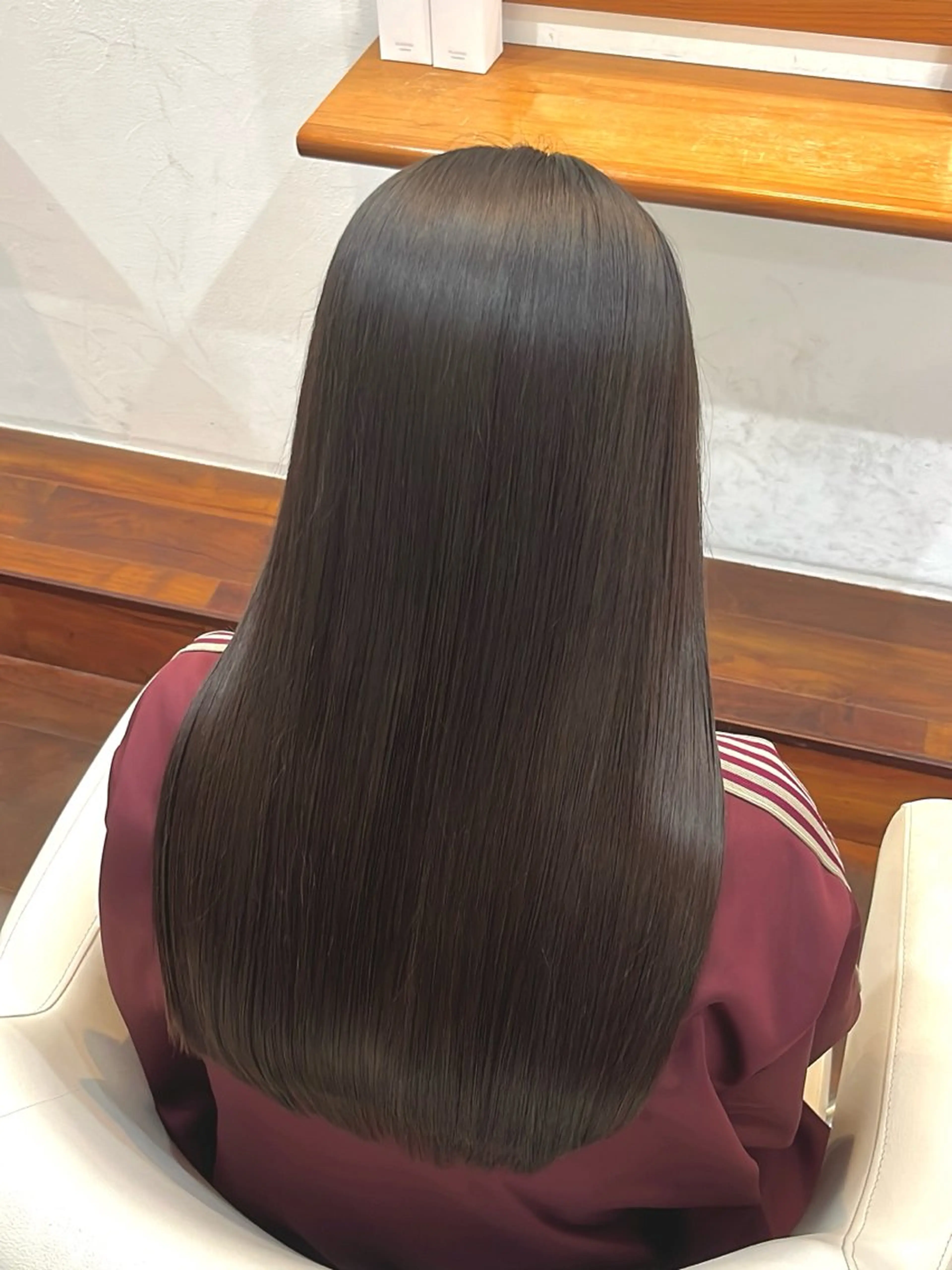 ロング 髪質改善 縮毛矯正 トリートメント 今在家 玲【艶髪スト レート/メンズ】のヘアスタイル