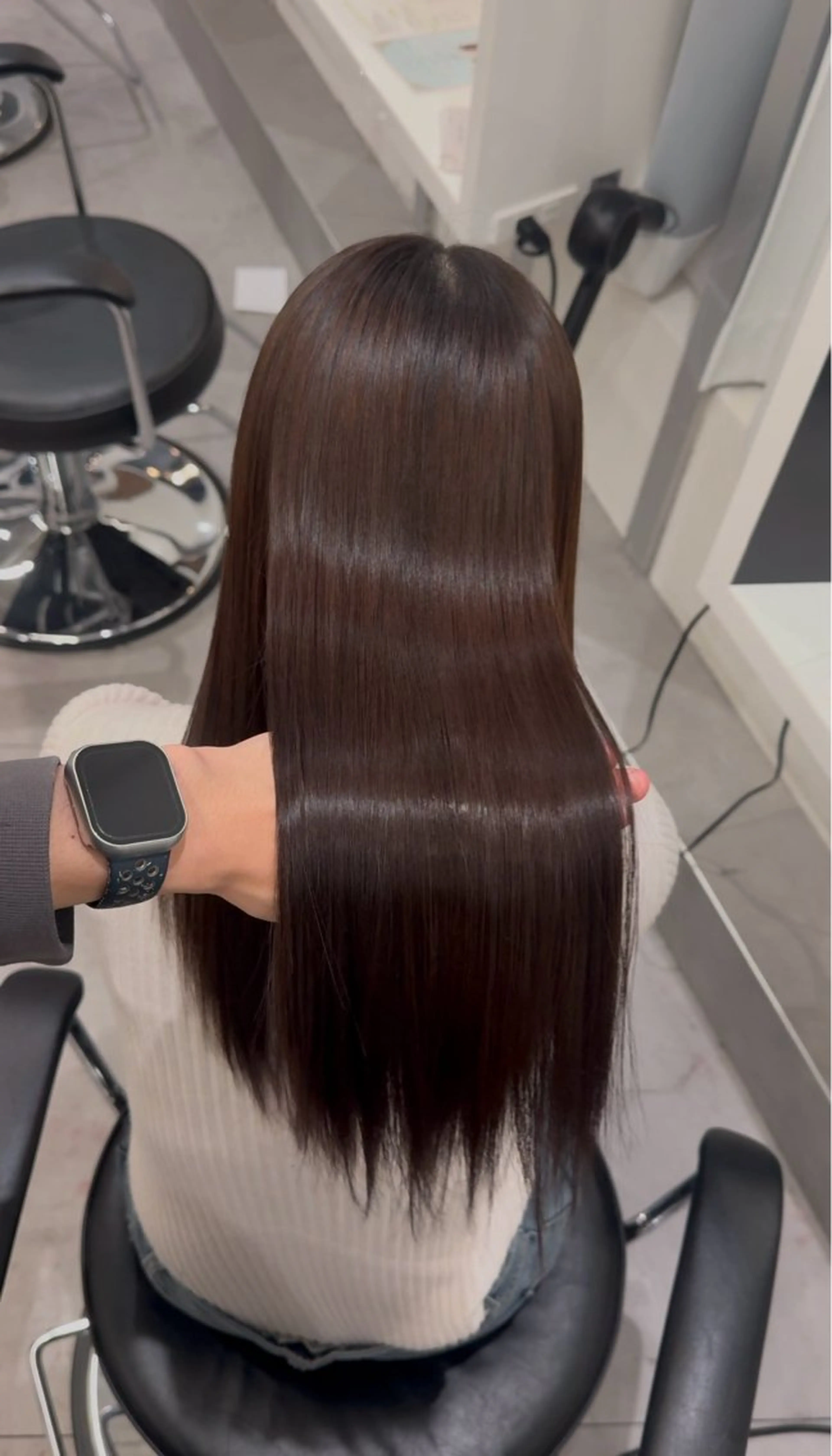 ロング カット ヘアカラー 縮毛矯正 透明感カラー/梅田 /髪質改善/はるきのヘアスタイル