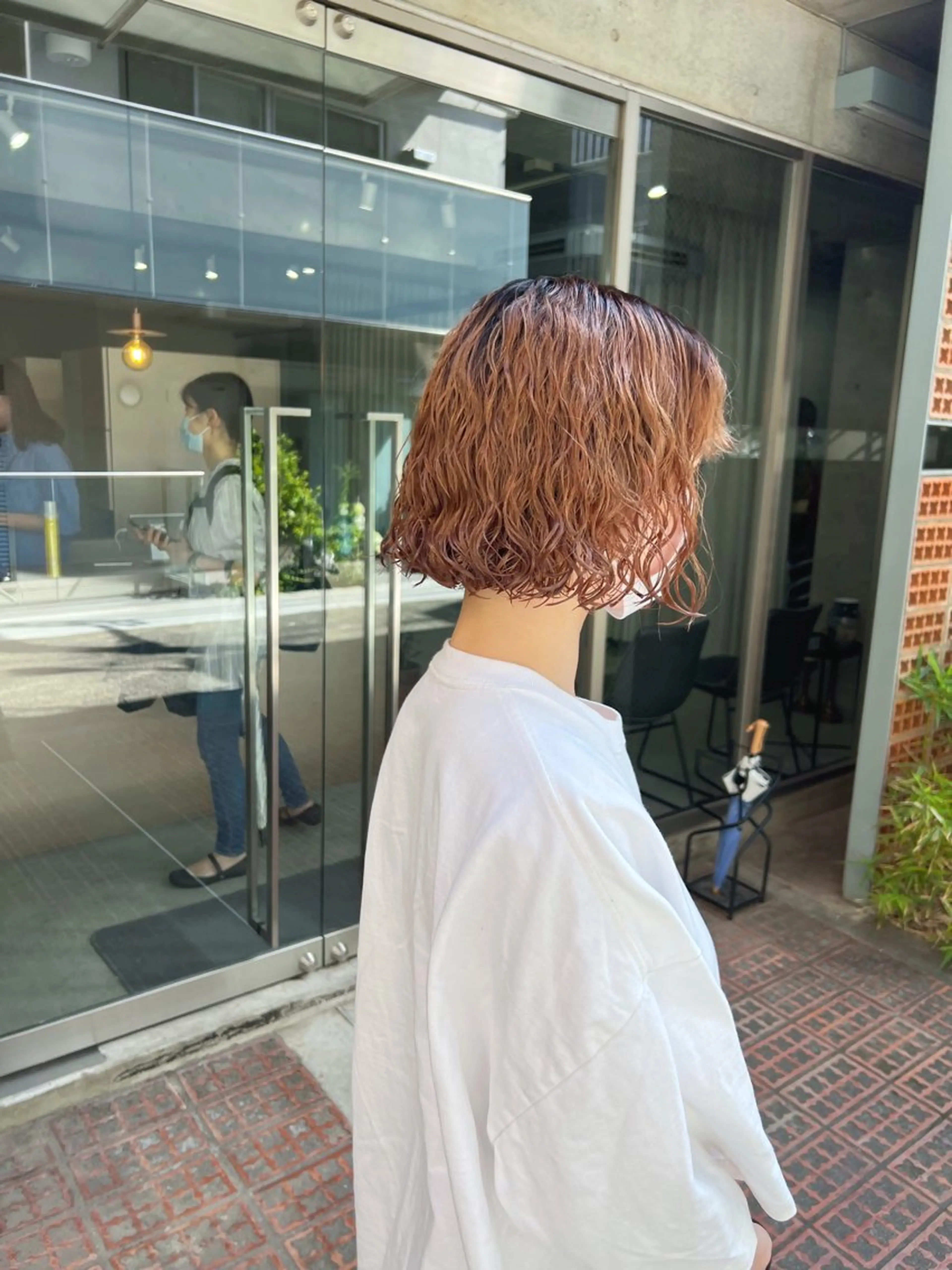 ショート カラー パーマ ボブパーマコテ巻き風 パーマNo1深江秀平のヘアスタイル