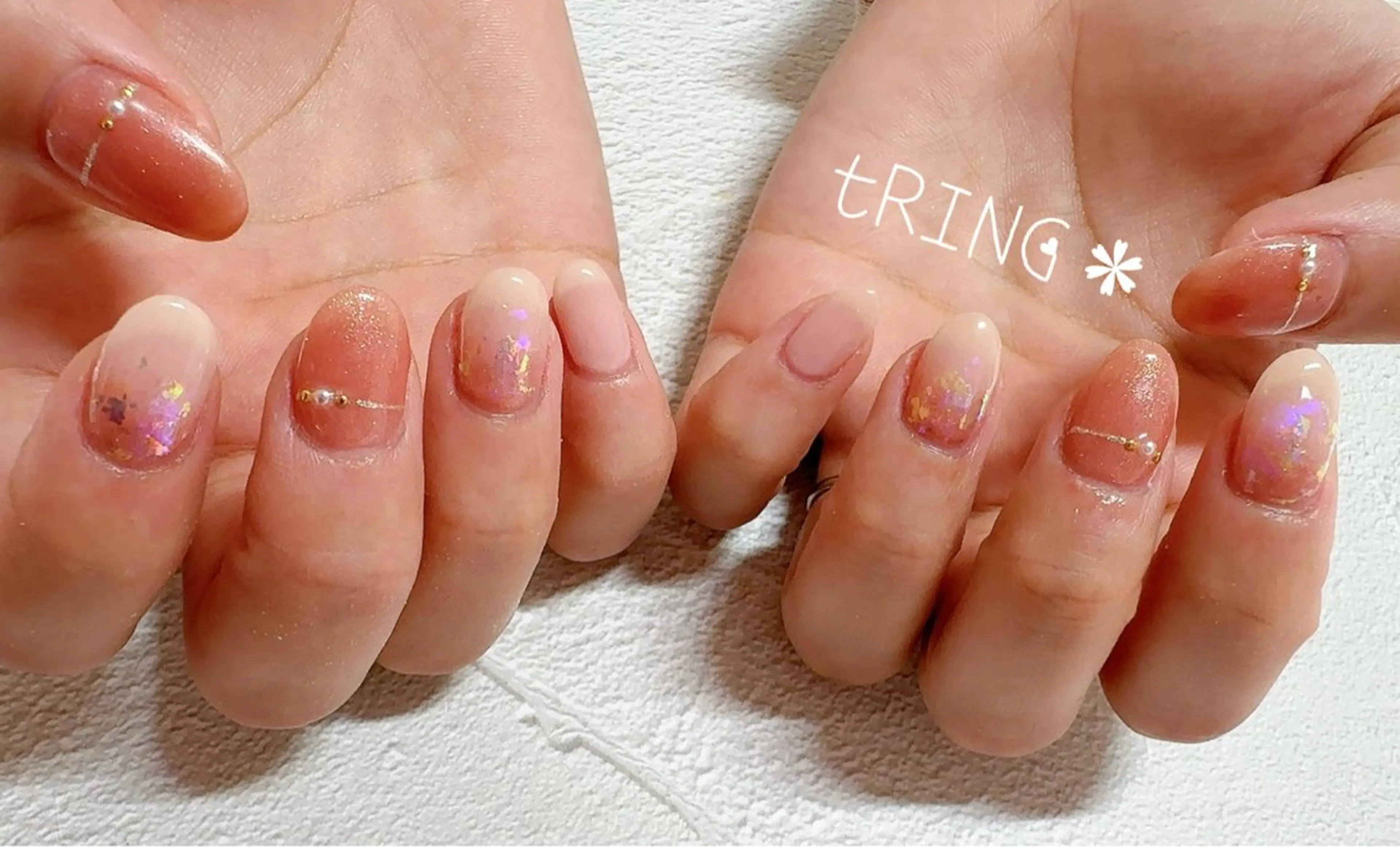 ネイル ハンドネイル tRING＊ しいの木台のネイルデザイン