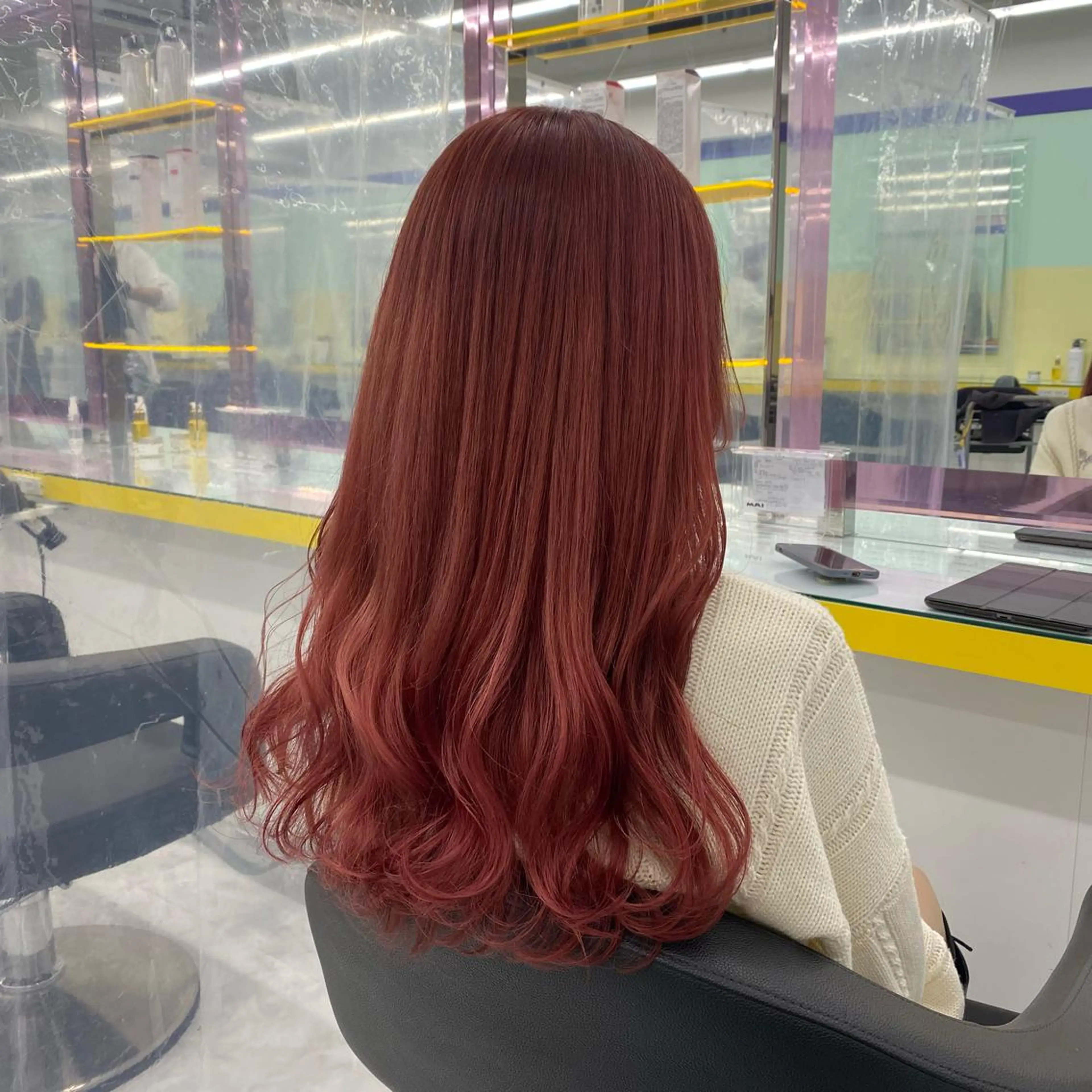 セミロング カラー ヘアアレンジ カット ヘアカラー mai🍑暖色カラー /レイヤー💖のヘアスタイル