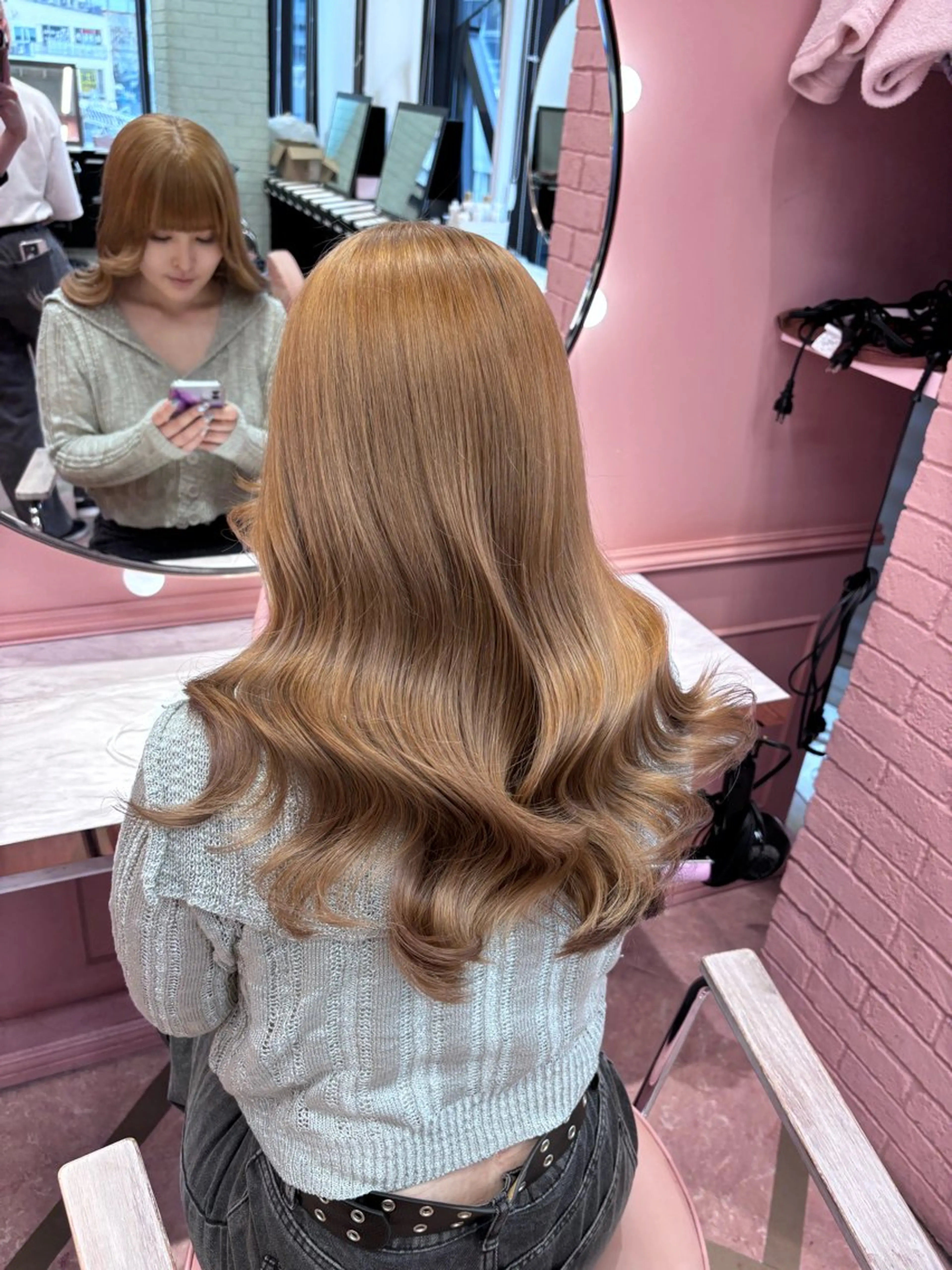 セミロング カラー ヘアカラー Su-chi-🧴 /ミルクティーカラーのヘアスタイル