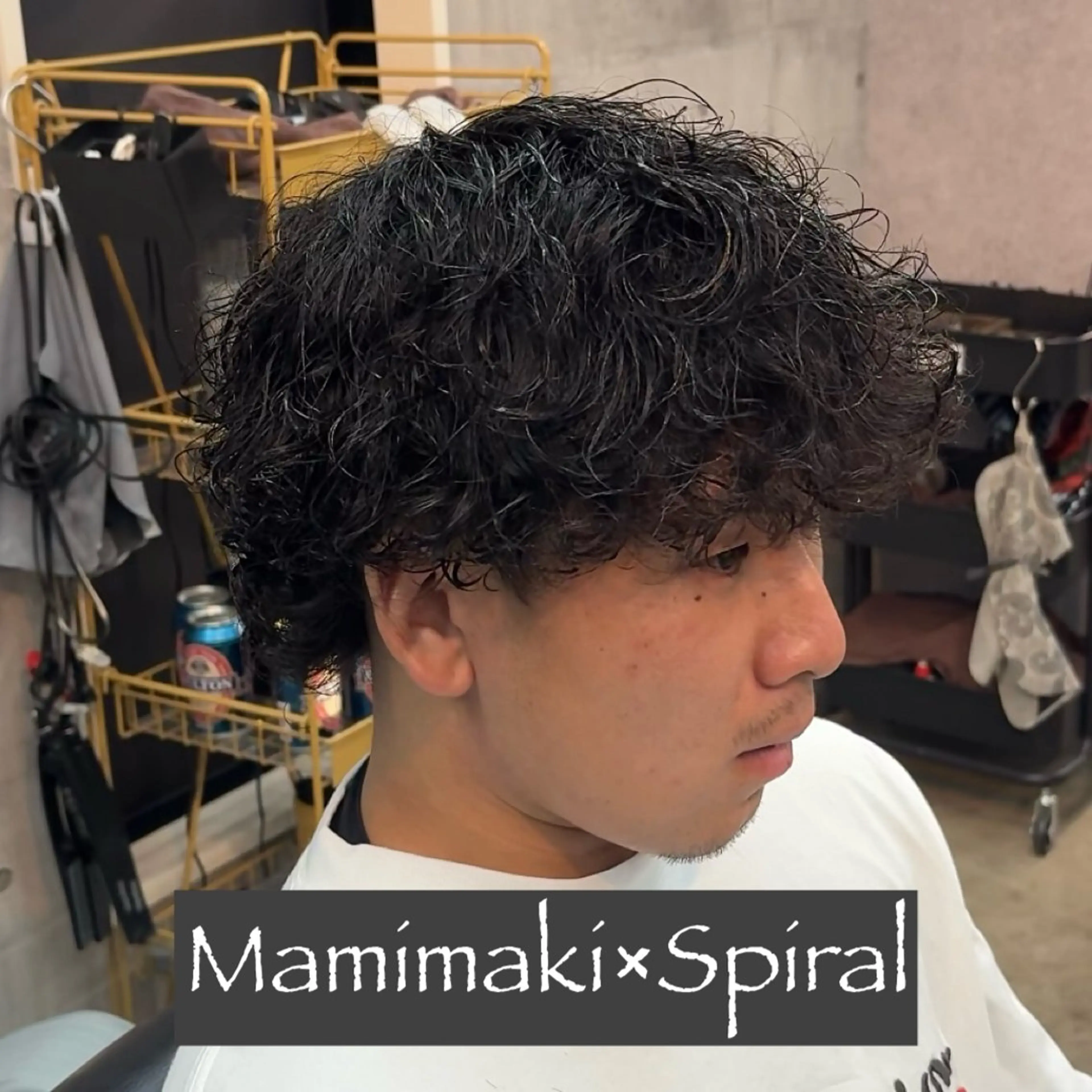 ミディアム パーマ ヘアアレンジ メンズ MENIN メンズ サロン　望月　涼太のヘアスタイル