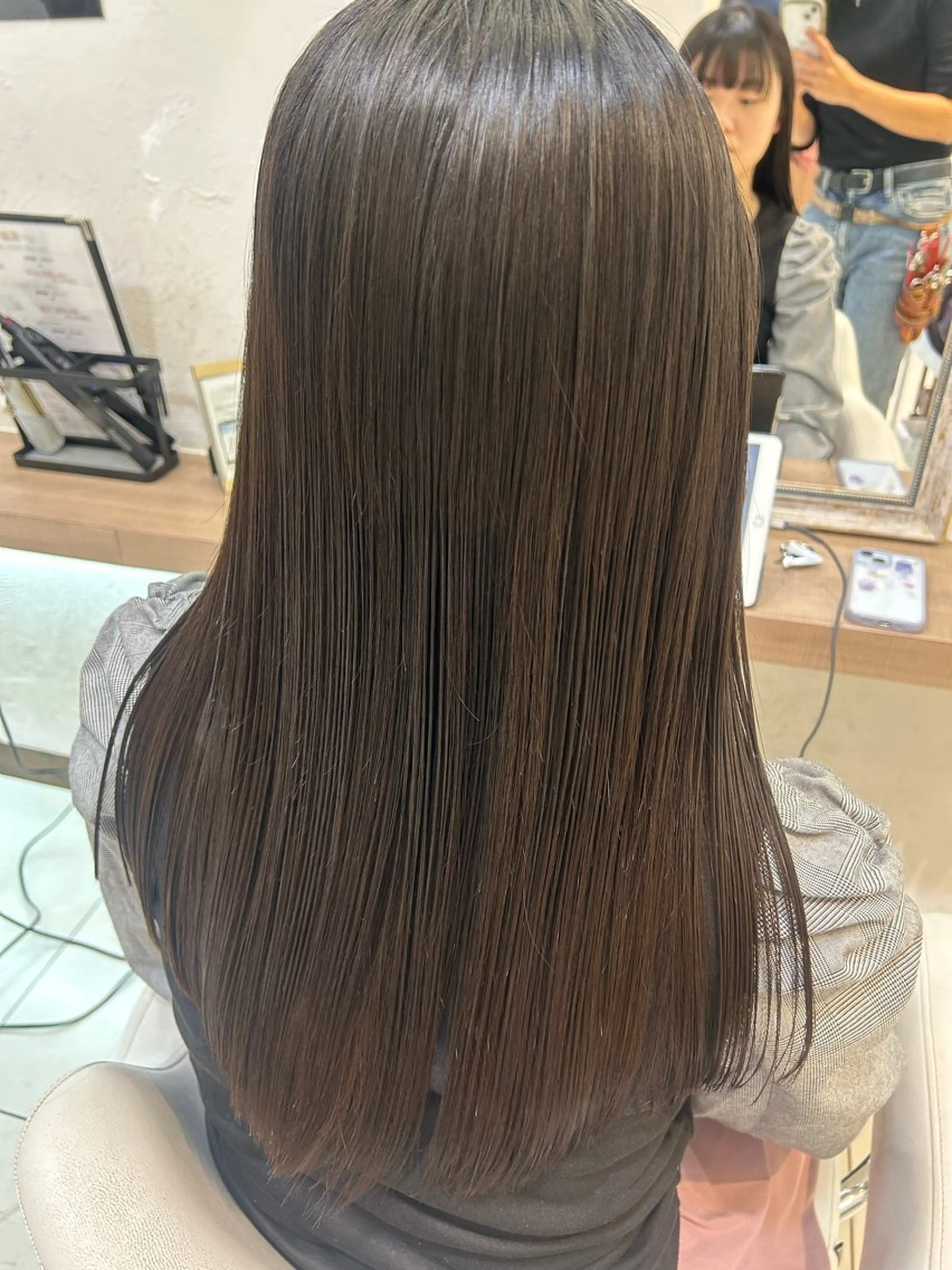 ロング パーマ カット 縮毛矯正 トリートメント 縮毛矯正/髪質改善/ 艶髪ササキナツミのヘアスタイル