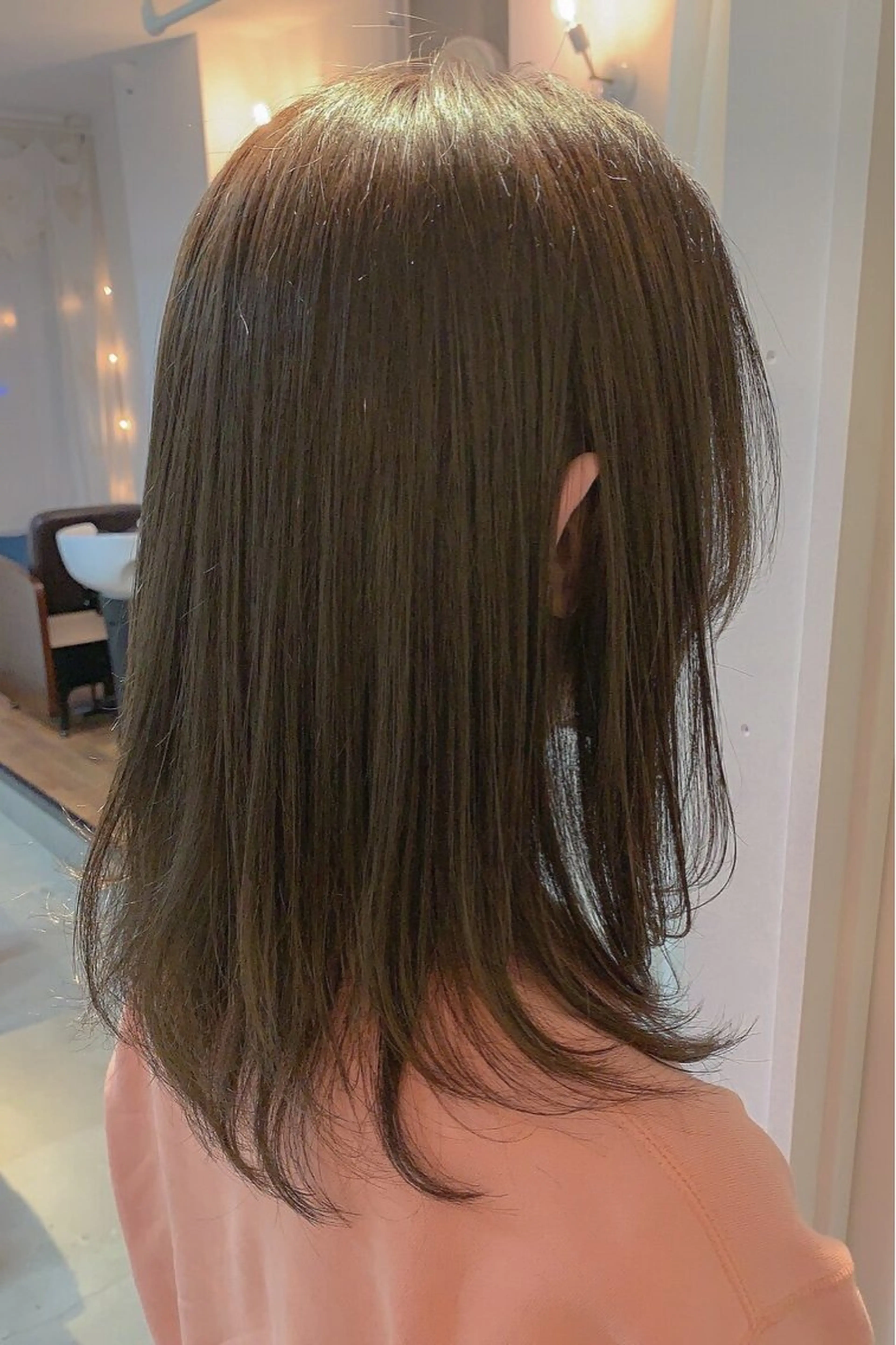 ミディアム カラー アッシュ 透明感カラー グレージュ ヘアカラー トリートメント rina/似合わせ/ 艶髪カラー/髪質改善のヘアスタイル