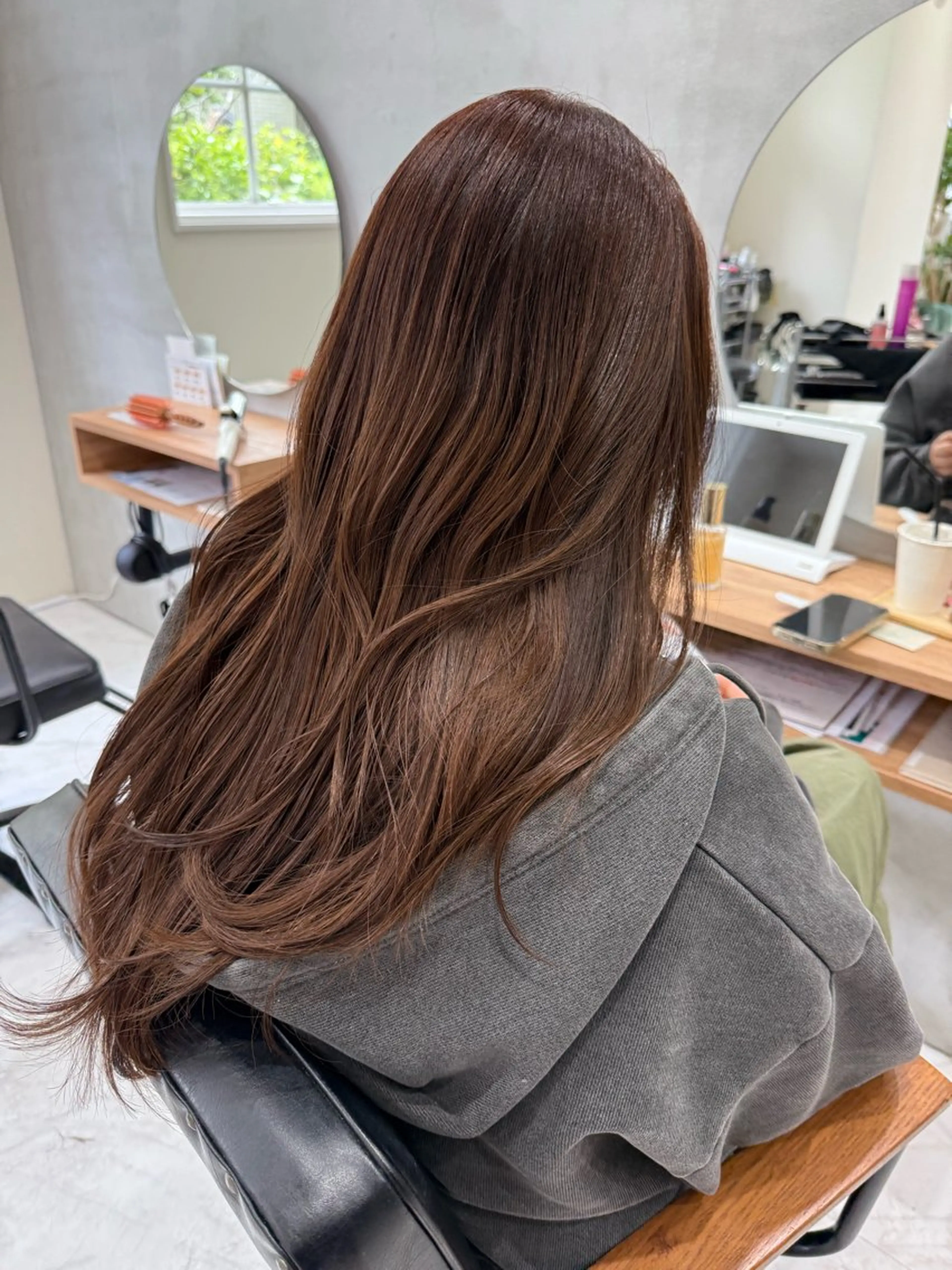 ロング カラー カット ヘアカラー 柔らかレイヤー× 透け感カラー/SUのヘアスタイル