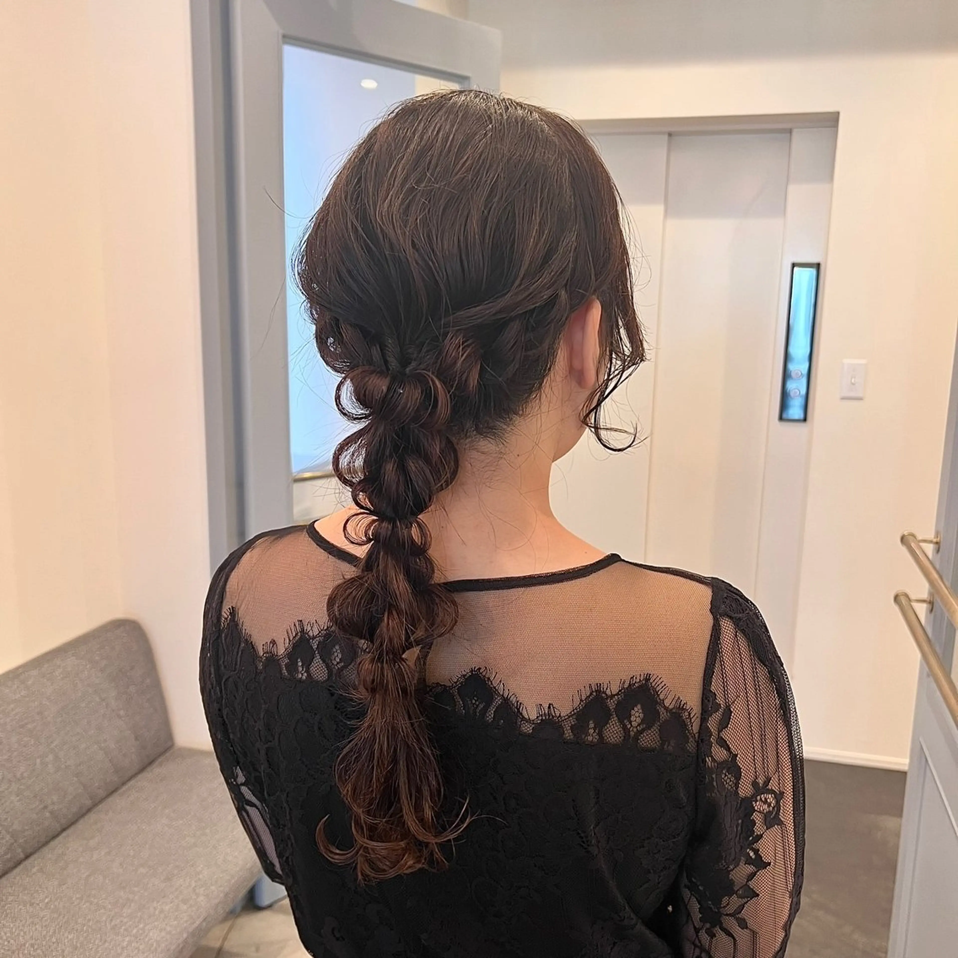 ロング ヘアセット オオバヤシ マホのヘアスタイル