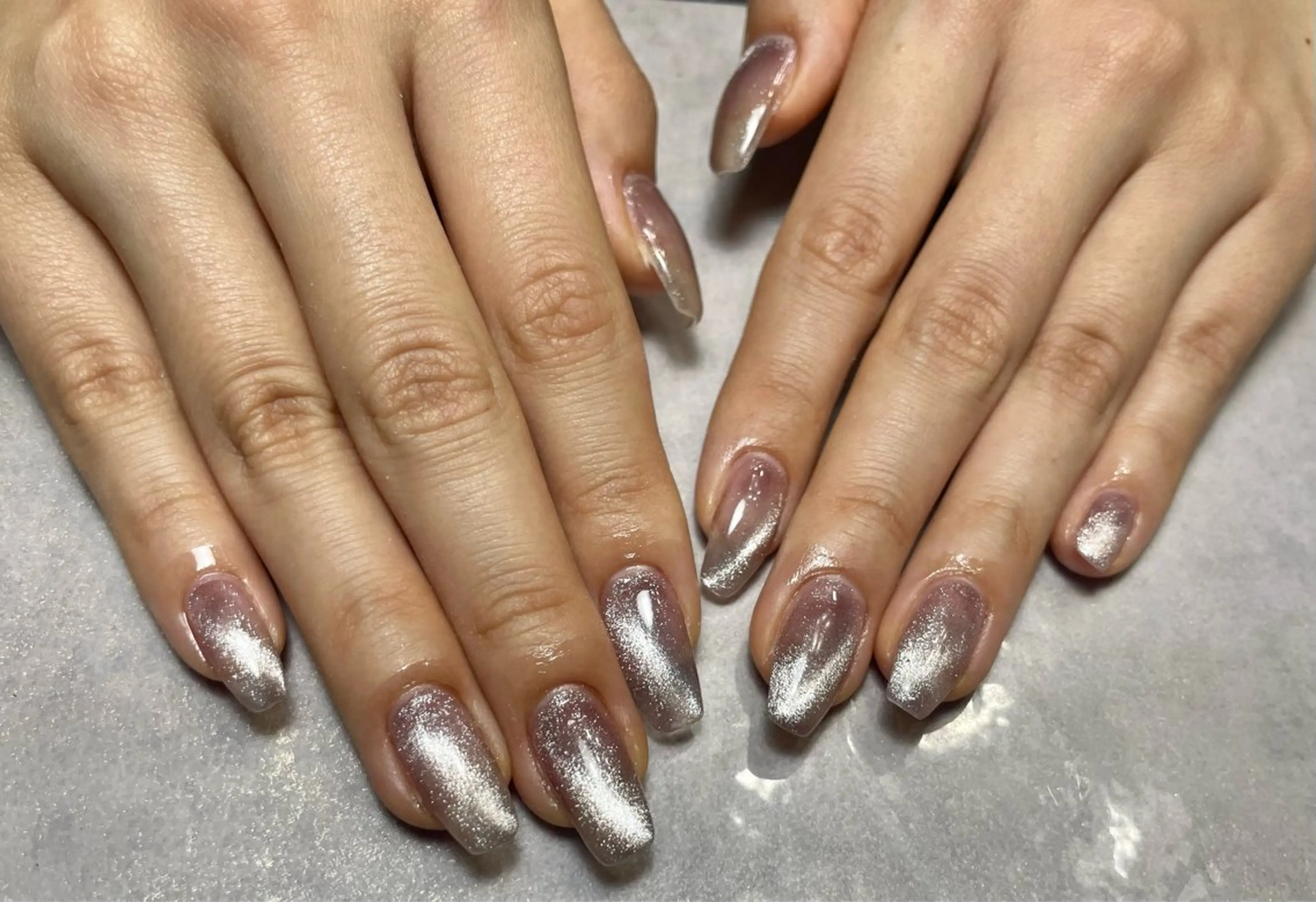 ネイル ジェルネイル マグネットネイル パラジェル シンプルネイル ハンドネイル BLANC.nail yuuのネイルデザイン