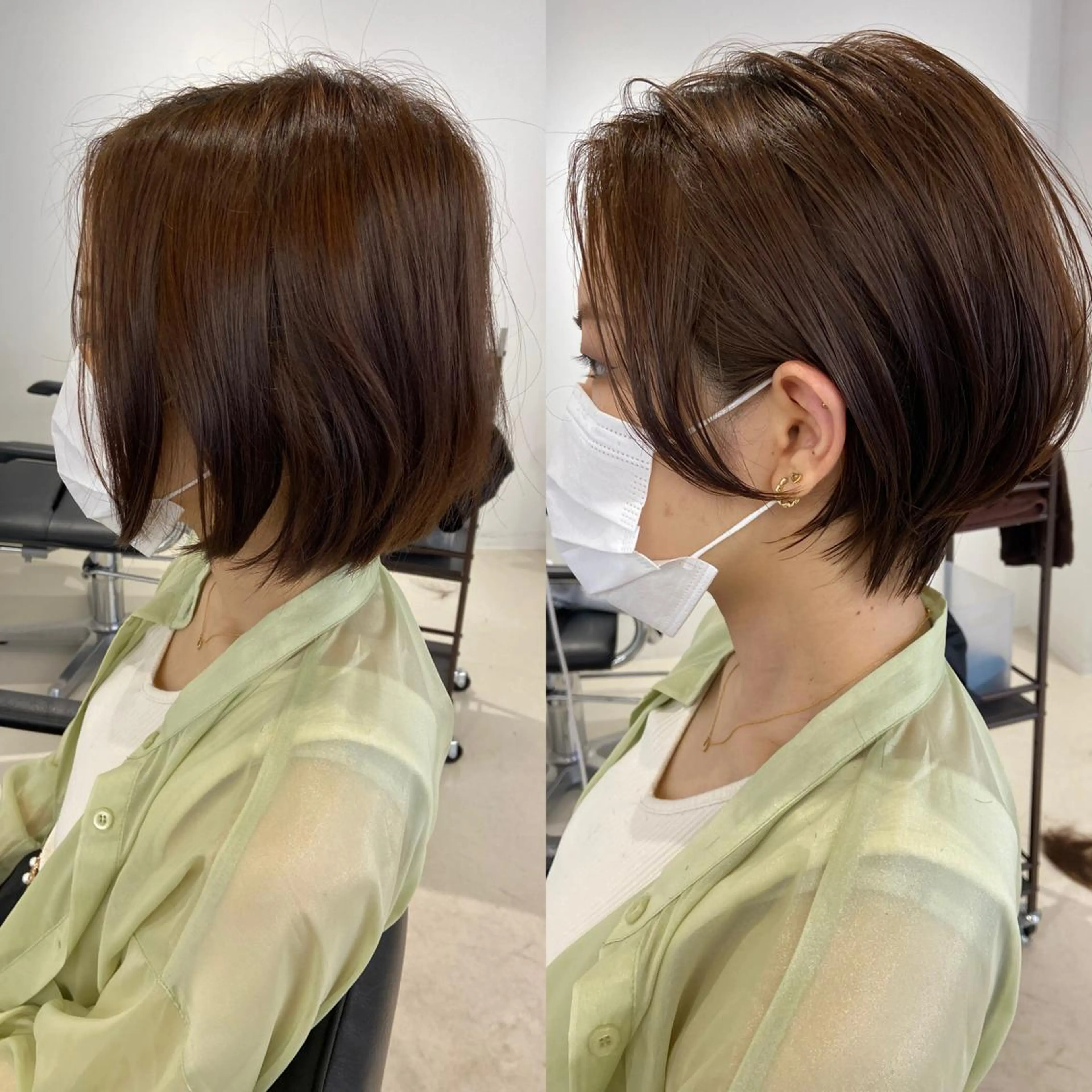 ショート カット ヘアカラー トリートメント 髪質改善カラー✨質感 ショート✨石山航のヘアスタイル