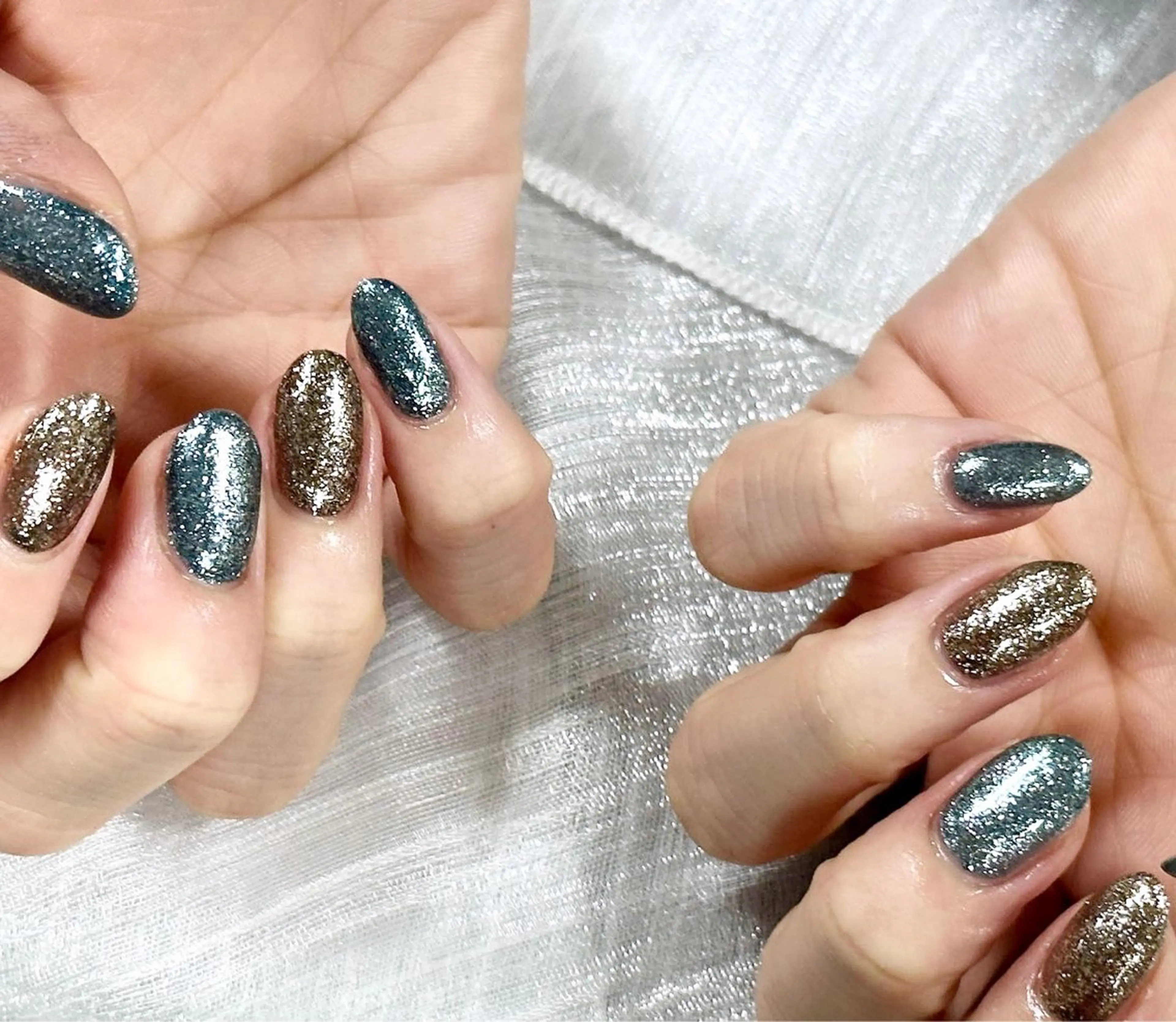 ネイル 長さ出し フレンチネイル グラデーション マグネットネイル マグネットフレンチ ハンドネイル ハンドケア 💕Dreamy KIYO💕のネイルデザイン