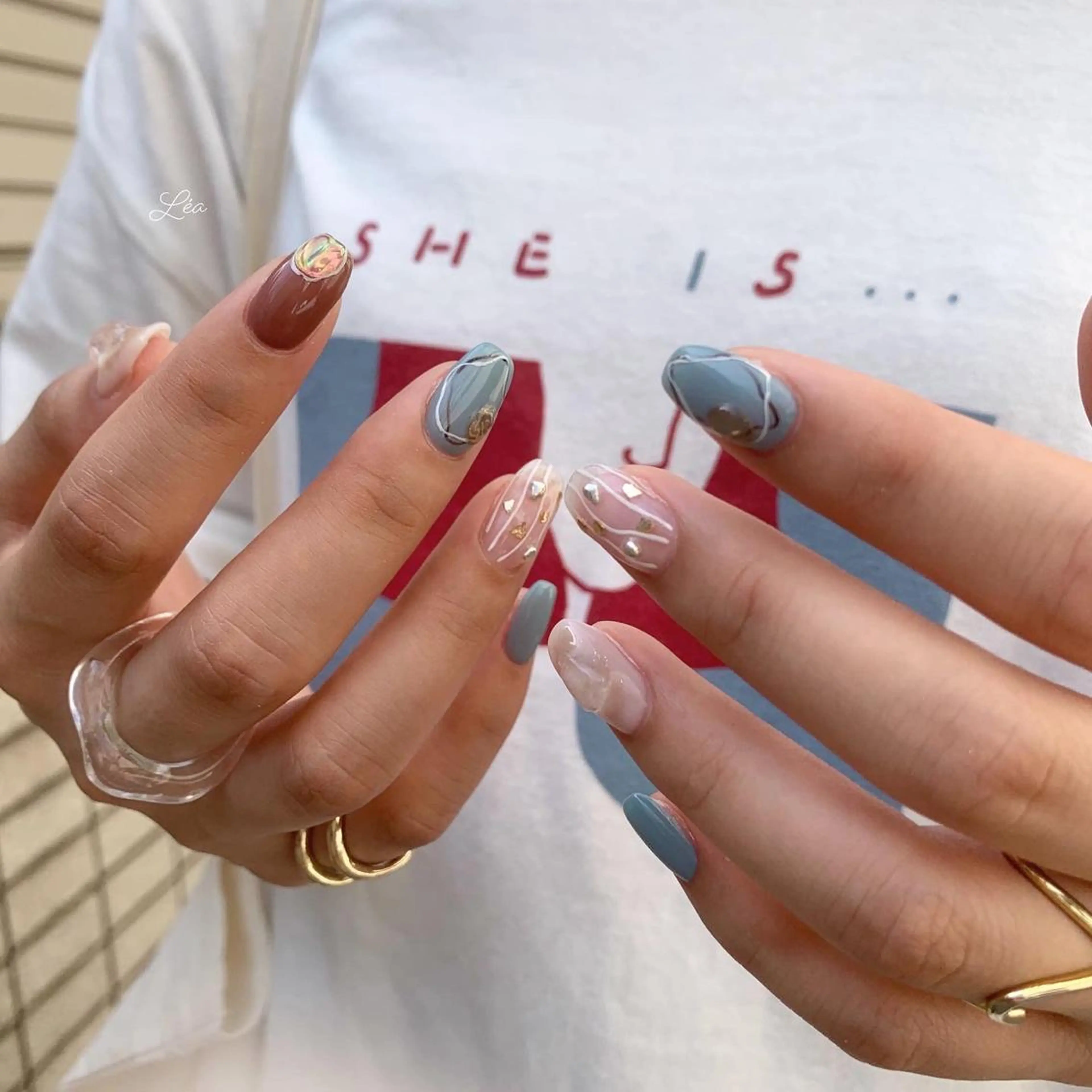 ネイル ジェルネイル パラジェル Léa nailのネイルデザイン