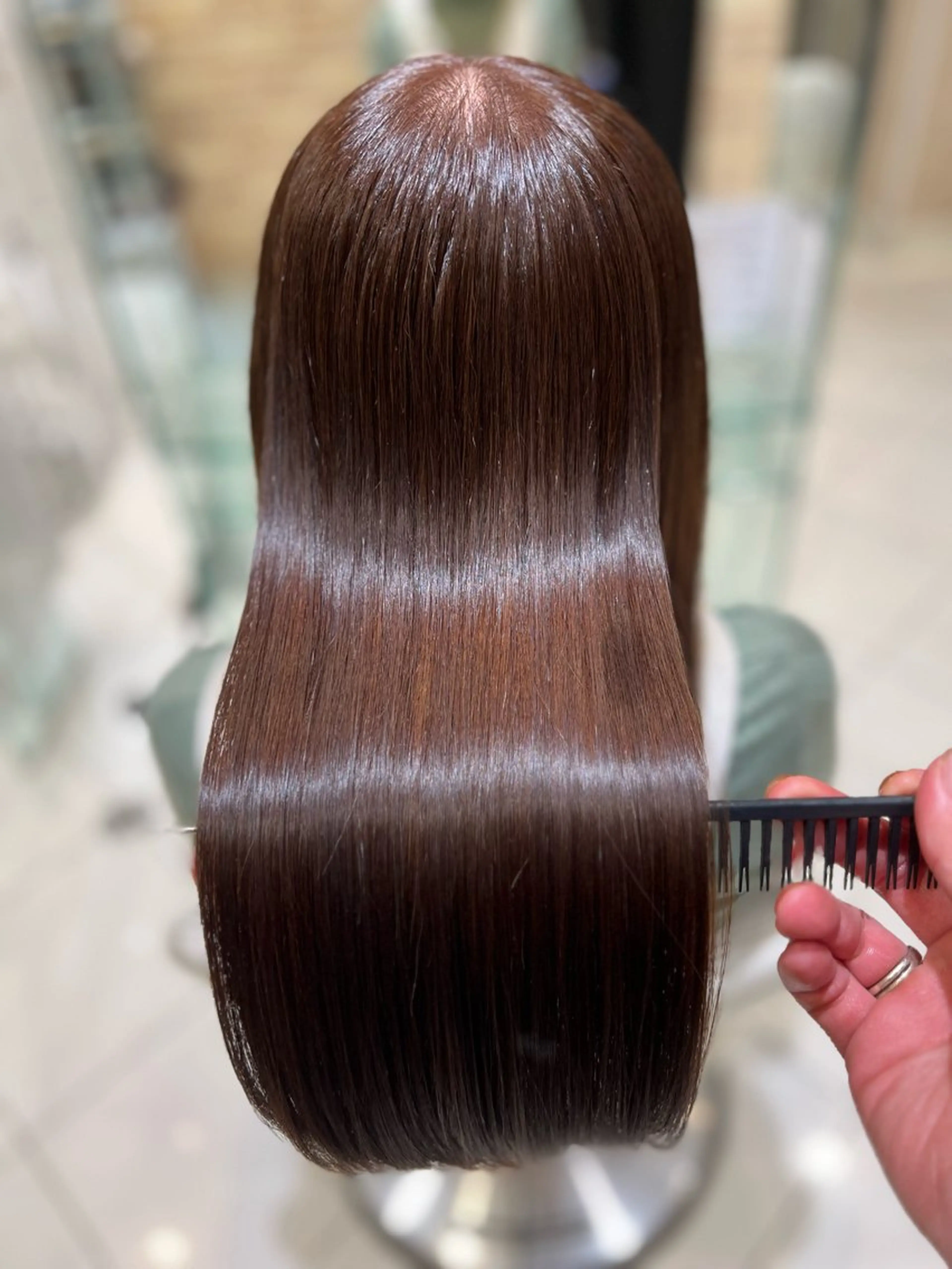 ロング カラー バレイヤージュ ブリーチ ケアブリーチ 透明感カラー デザインカラー トリートメント ボブ/ハイトーン髪質 改善/越谷✨クラモチのヘアスタイル