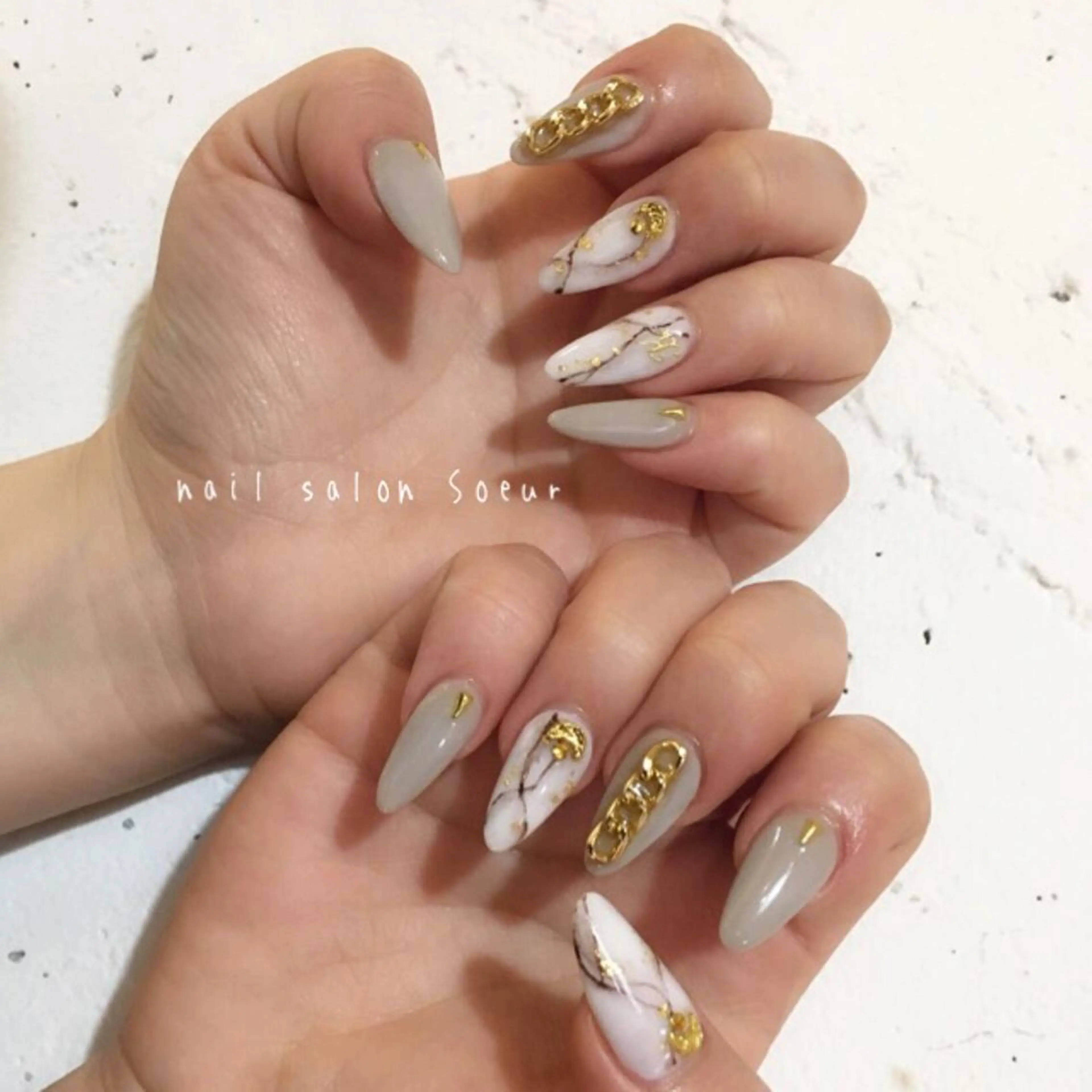 ネイル 持ち込み スカルプネイル ハンドネイル nail salon Soeurのネイルデザイン