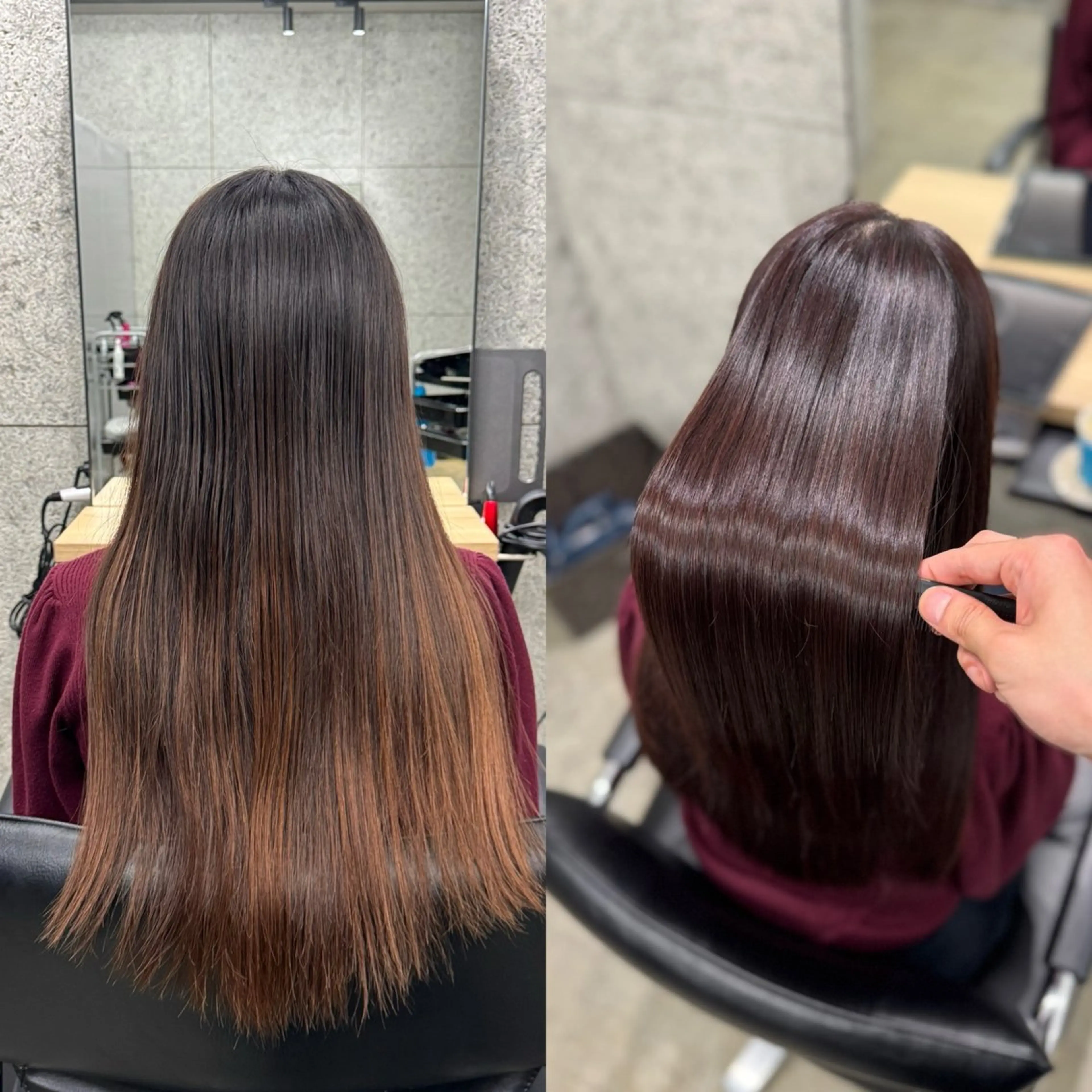 ロング カット ヘアカラー 縮毛矯正 トリートメント 髪質改善/浅沼 亮のヘアスタイル