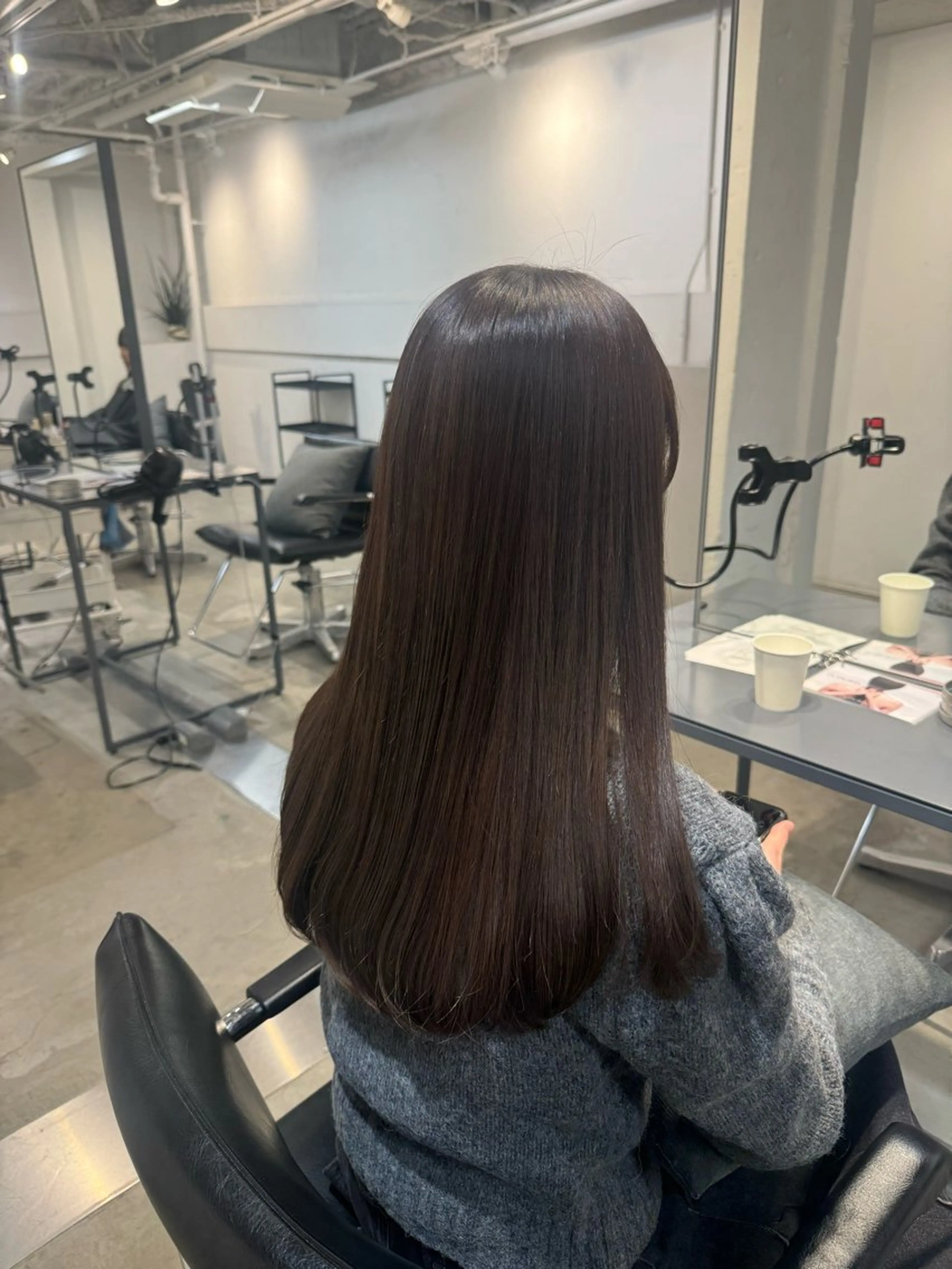 セミロング カット ヘアカラー トリートメント 顔周りcut・ご相談 ＝新宿しずく🇰🇷のヘアスタイル