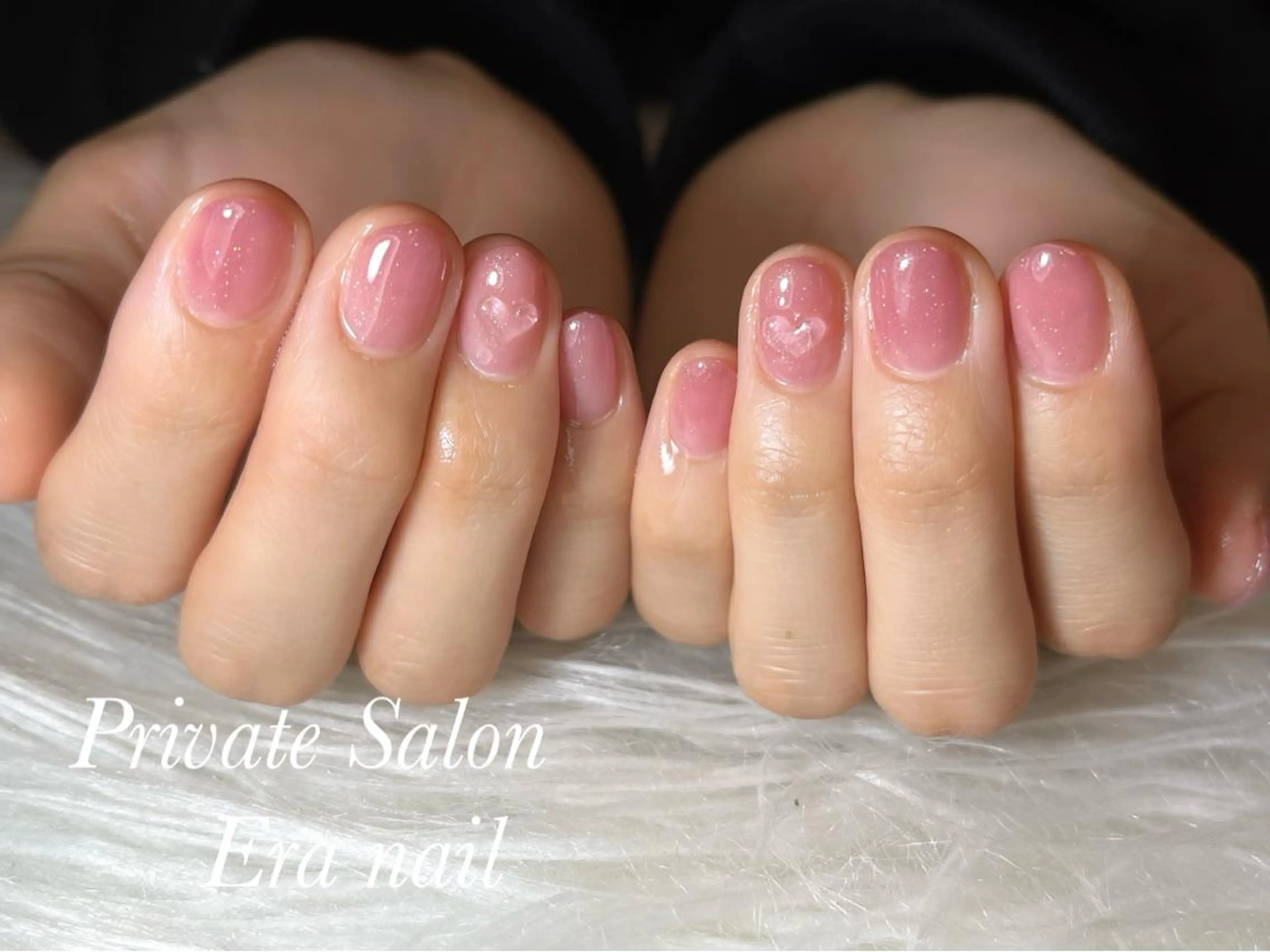 ネイル ハート マグネットネイル ワンカラーネイル ハンドネイル Era nailのネイルデザイン